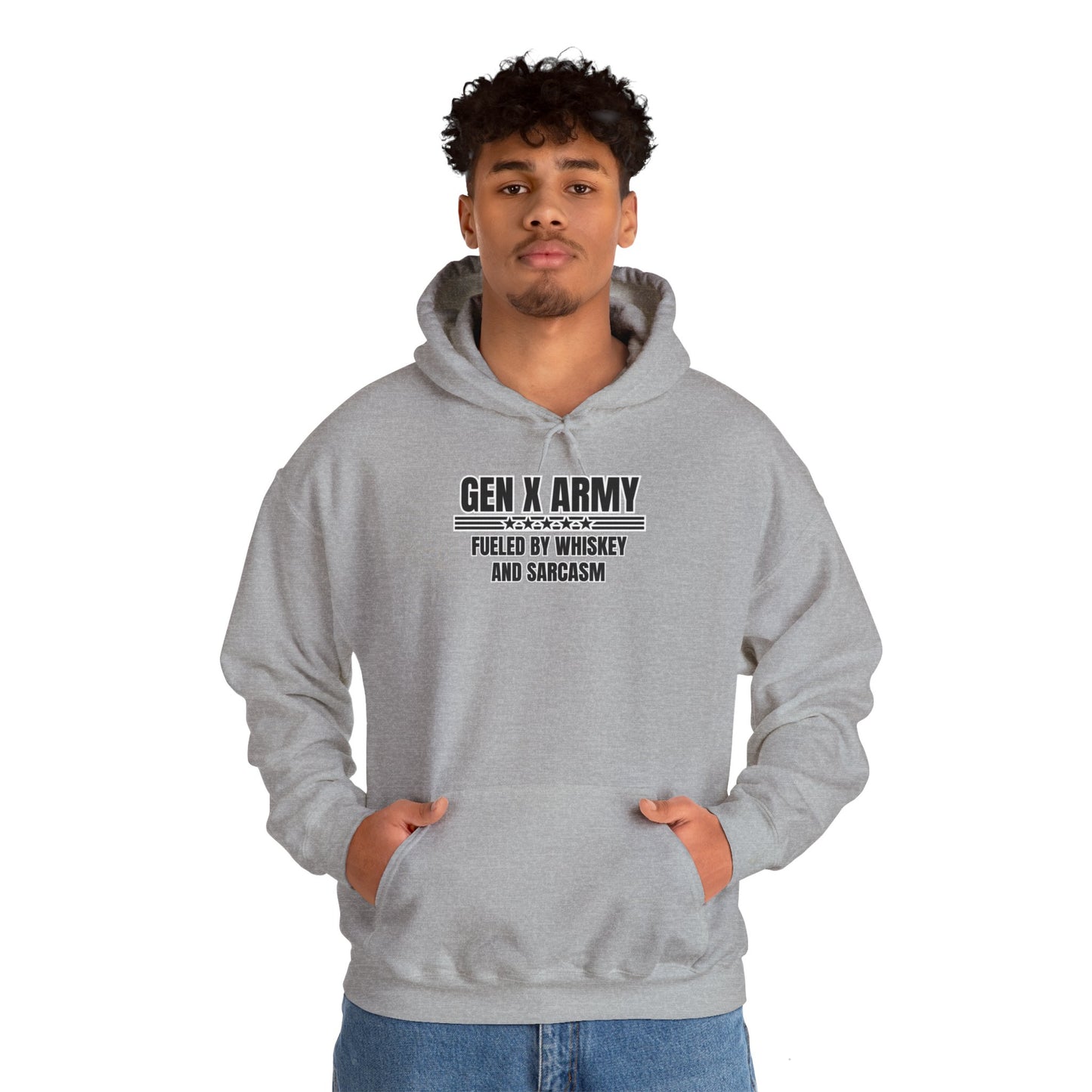 Fueled by whiskey and sarcasm - Unisex Heavy Blend™ Hooded Sweatshirt