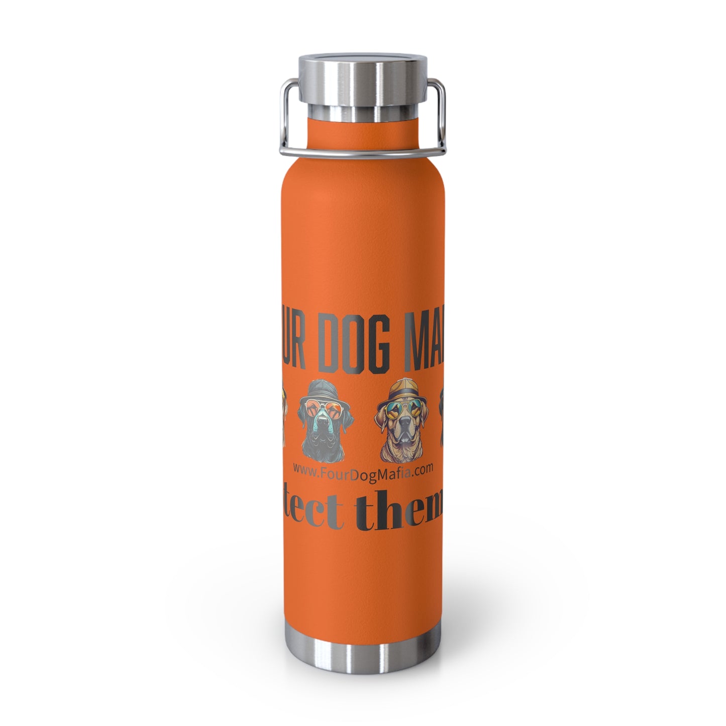 Protect them all with logo - Copper Vacuum Insulated Bottle, 22oz