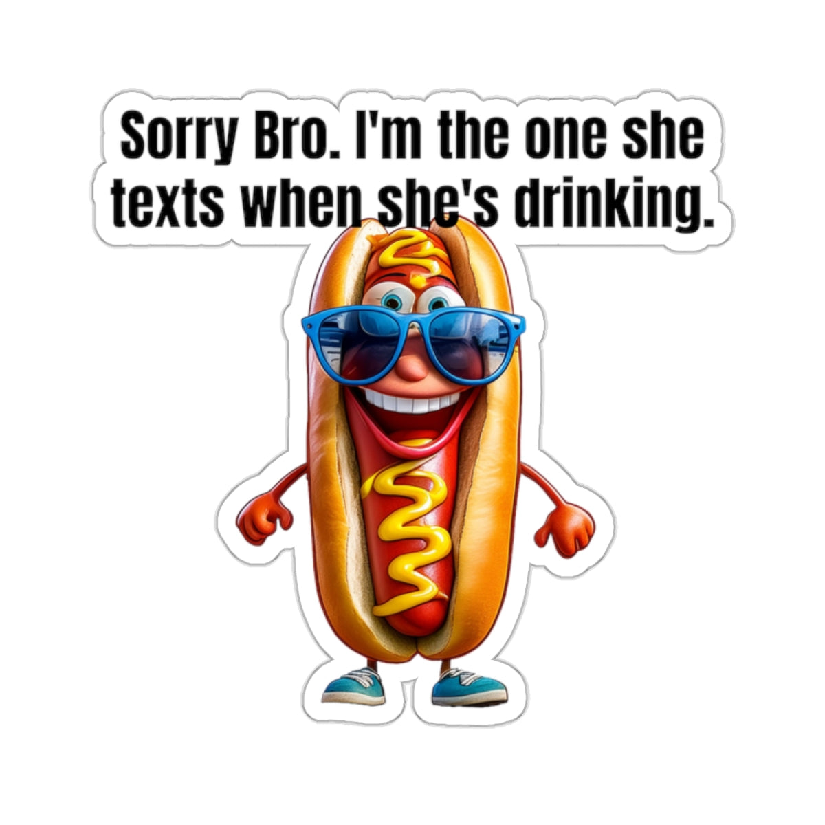 Texting weiner - Kiss-Cut Stickers