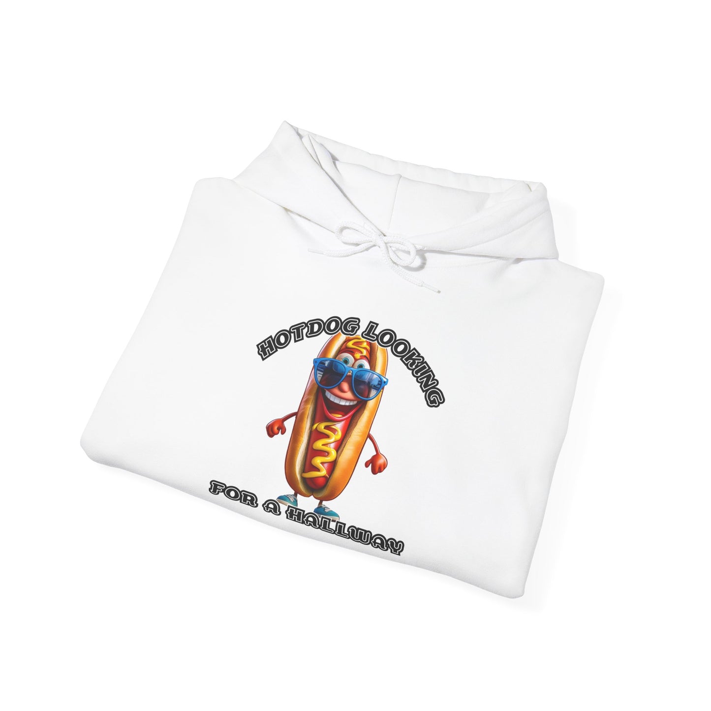 Hotdog looking for a hallway - Unisex Heavy Blend™ Hooded Sweatshirt