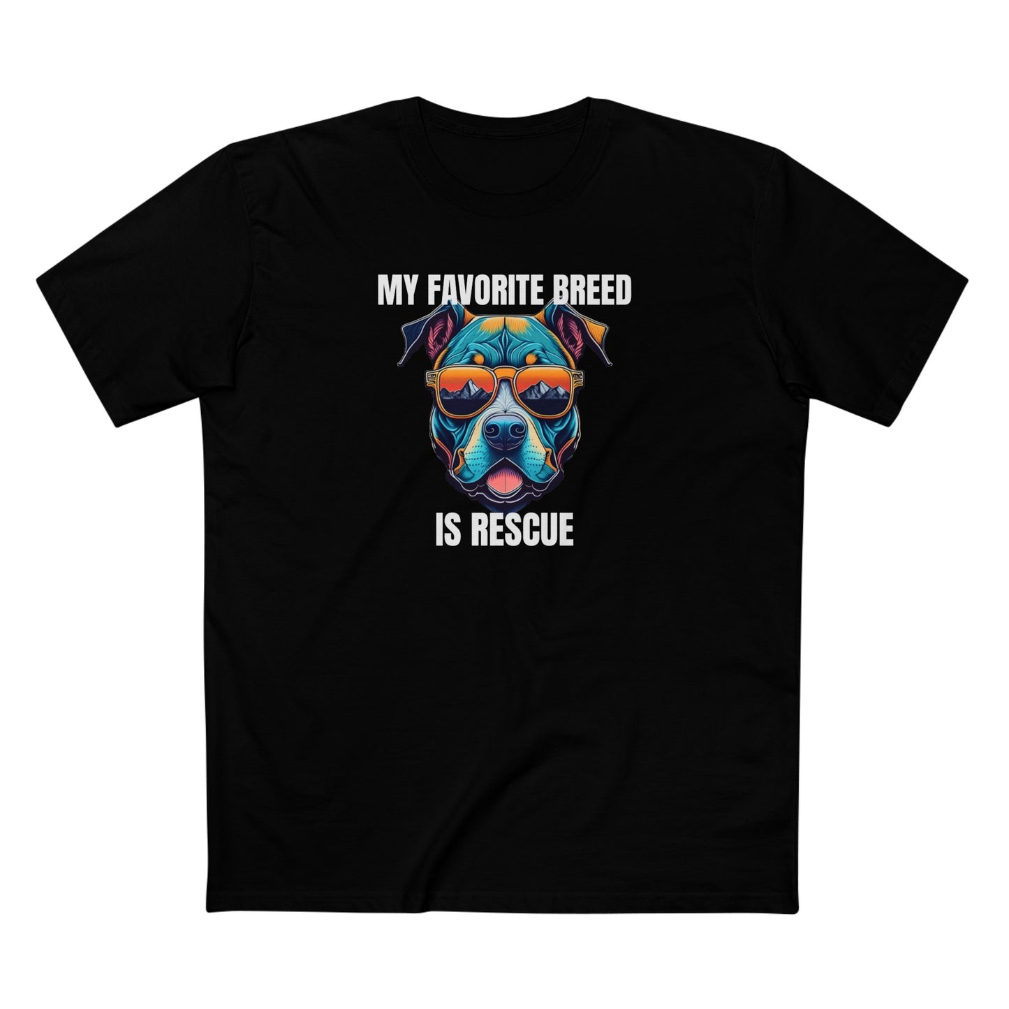 My favorite breed is rescue 1 - Men's Staple Tee