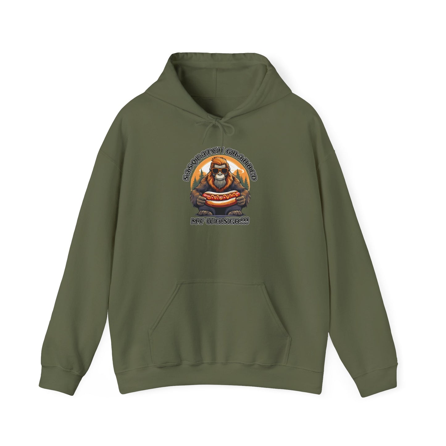 Sasquatch grabbed my weiner! - Unisex Heavy Blend™ Hooded Sweatshirt