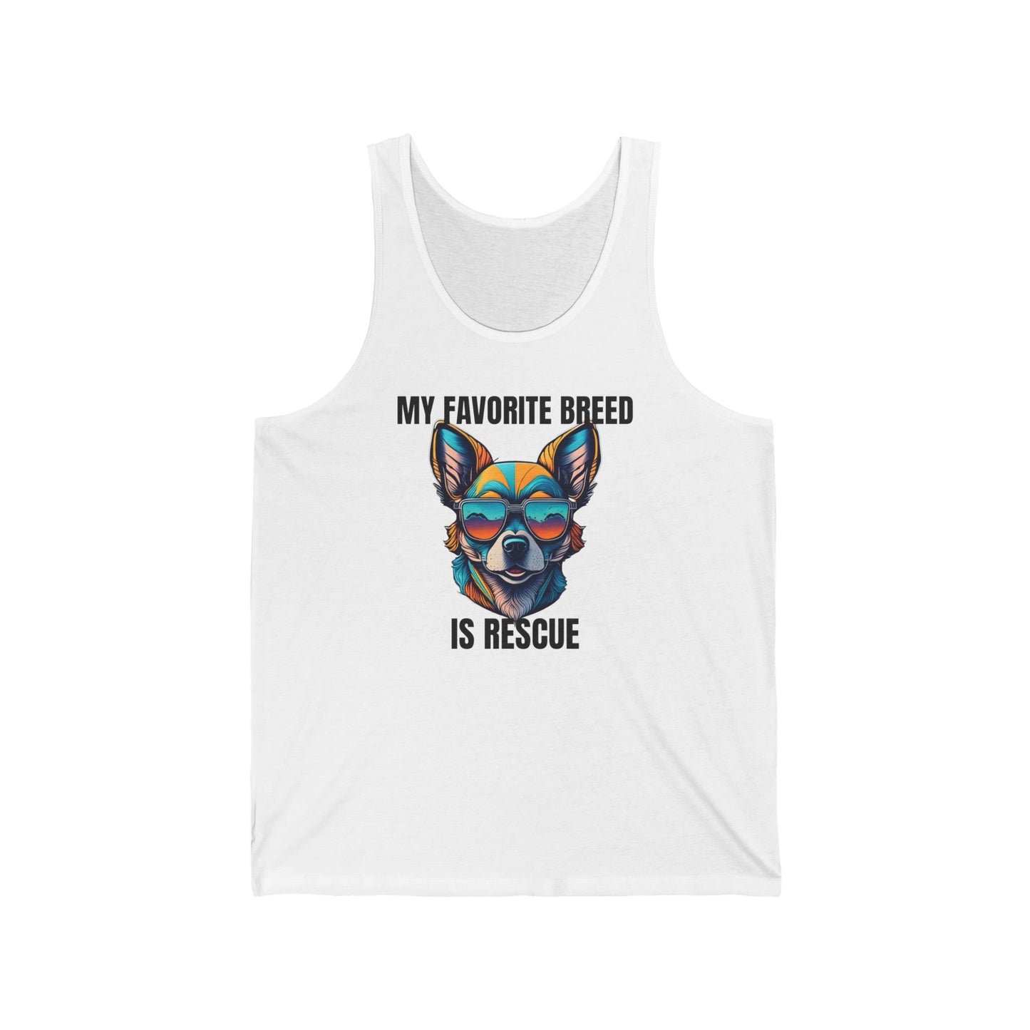 My favorite breed is rescue 2 - Unisex Jersey Tank