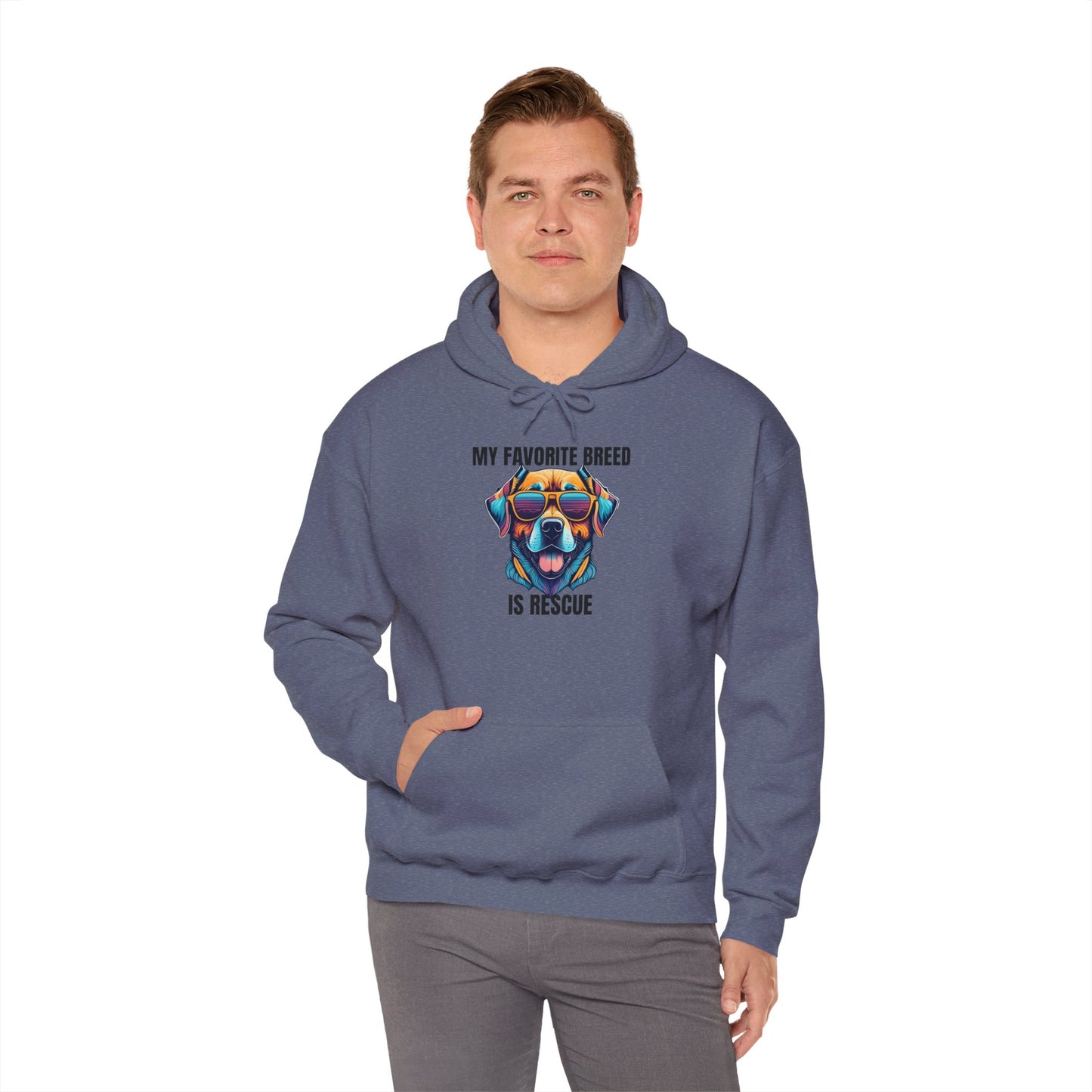 My favorite breed is rescue 4 - Unisex Heavy Blend™ Hooded Sweatshirt