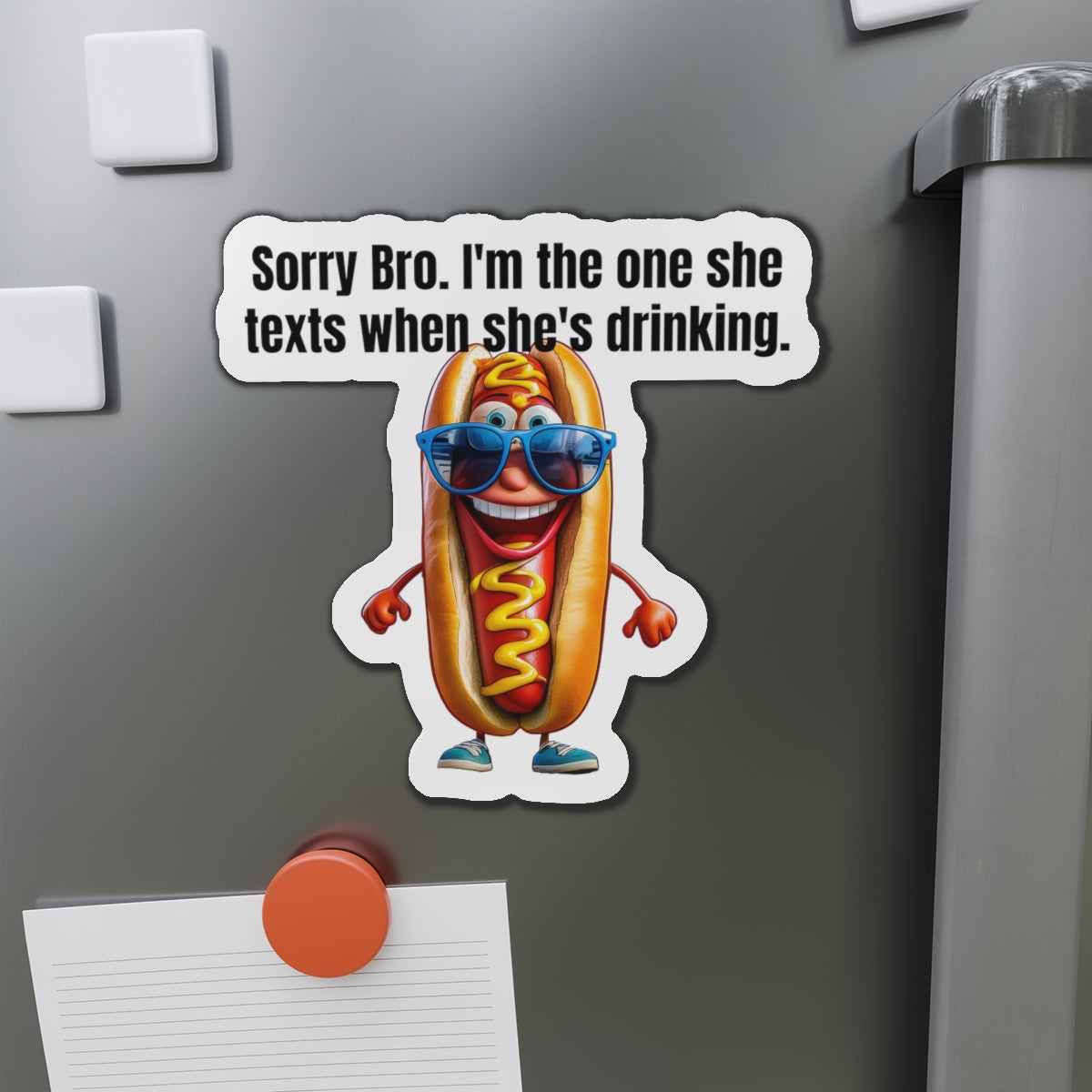 Texting weiner - Die-Cut Magnets