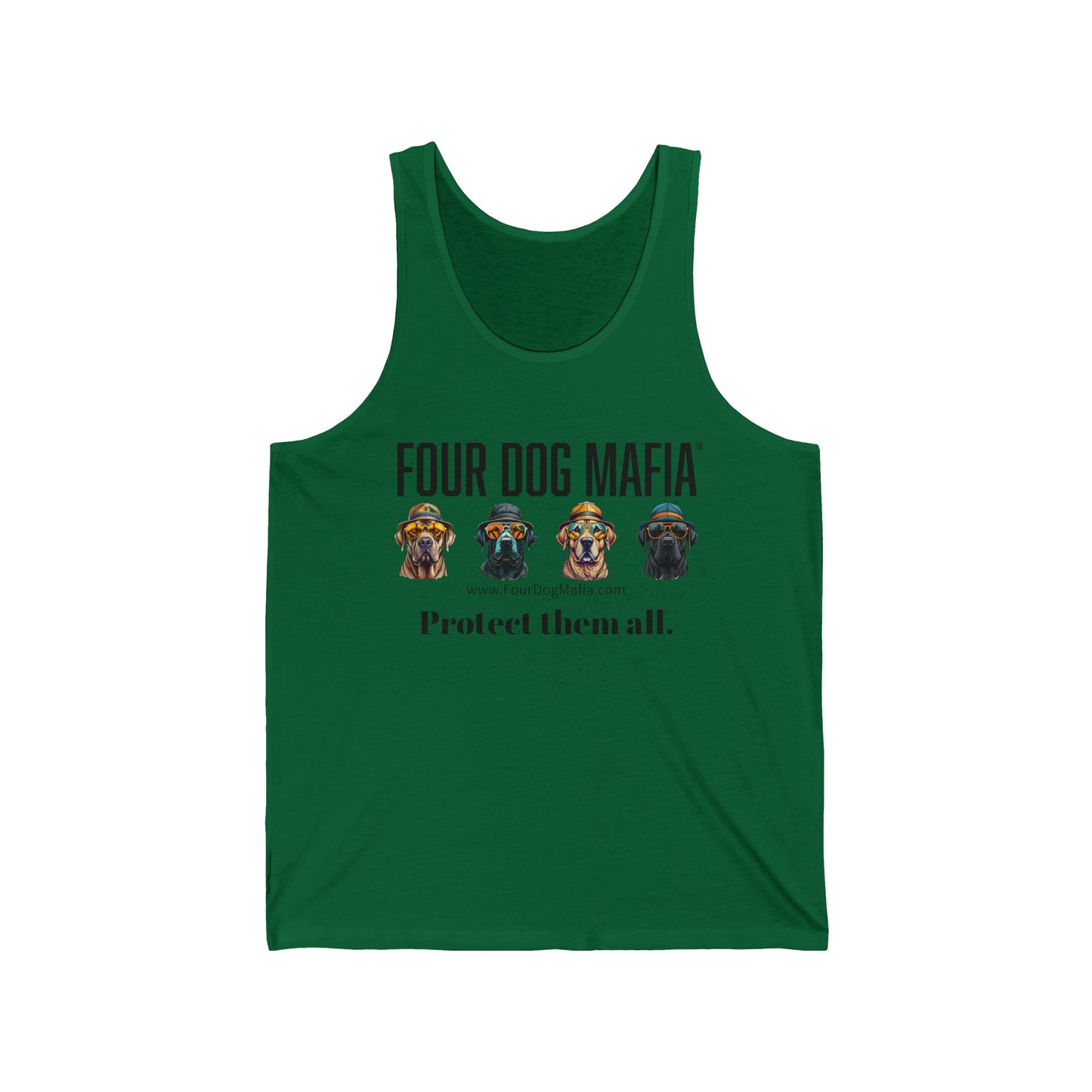 Protect them all with logo - Unisex Jersey Tank