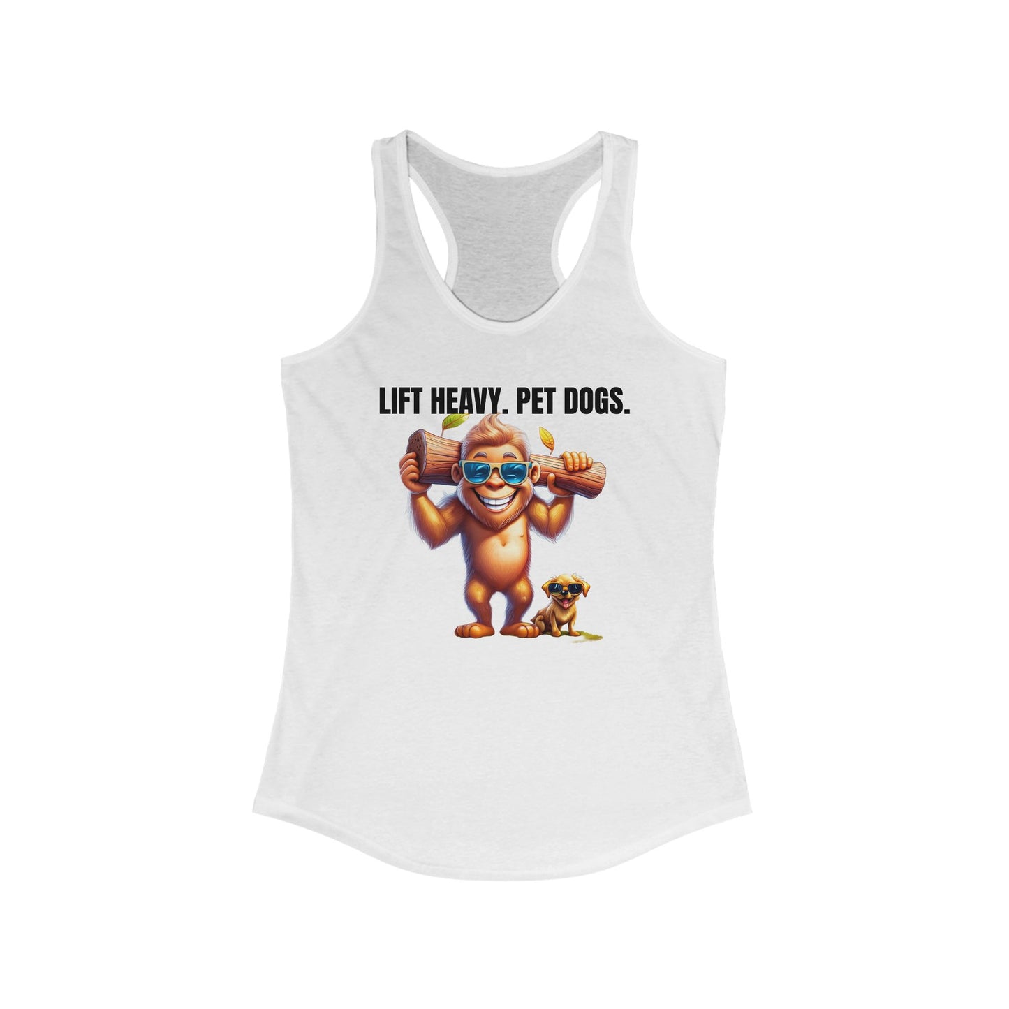 Lift heavy pet dogs 1 - Women's Ideal Racerback Tank