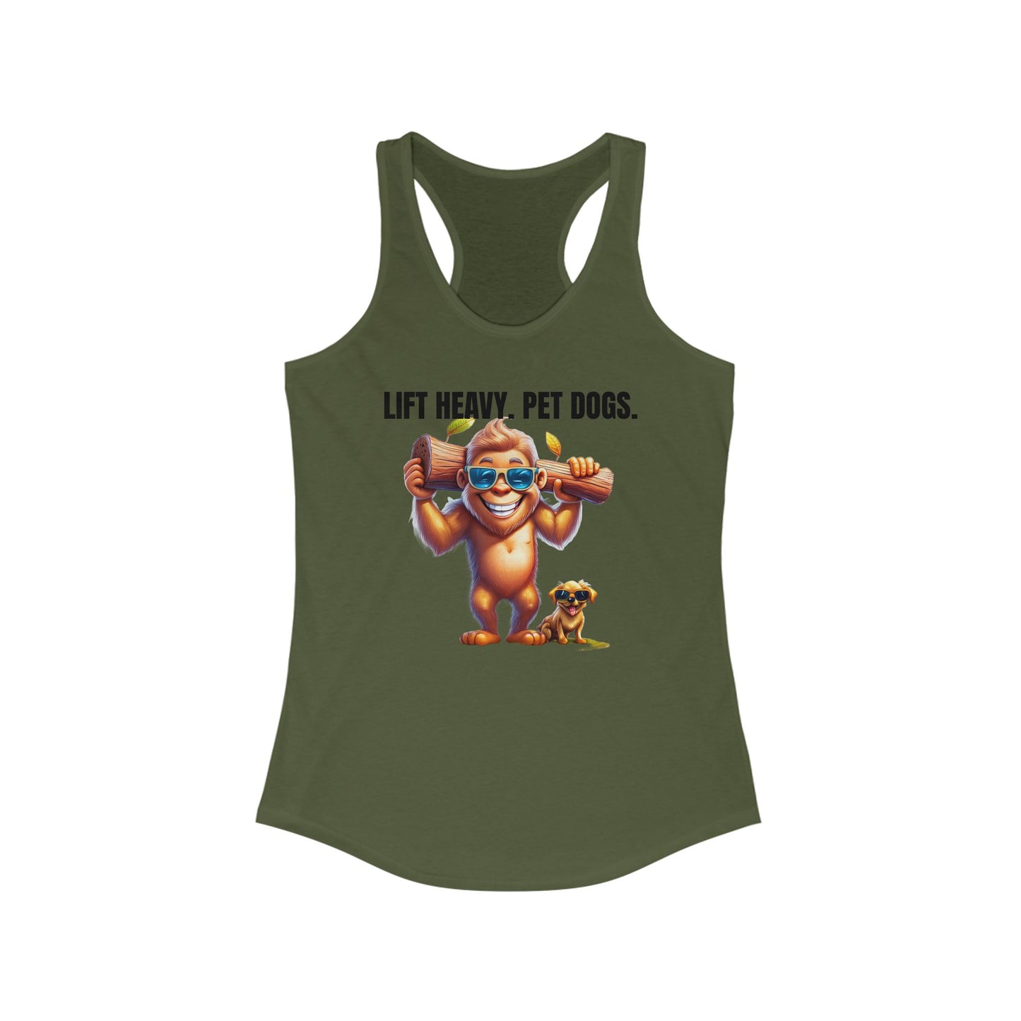 Lift heavy pet dogs 1 - Women's Ideal Racerback Tank