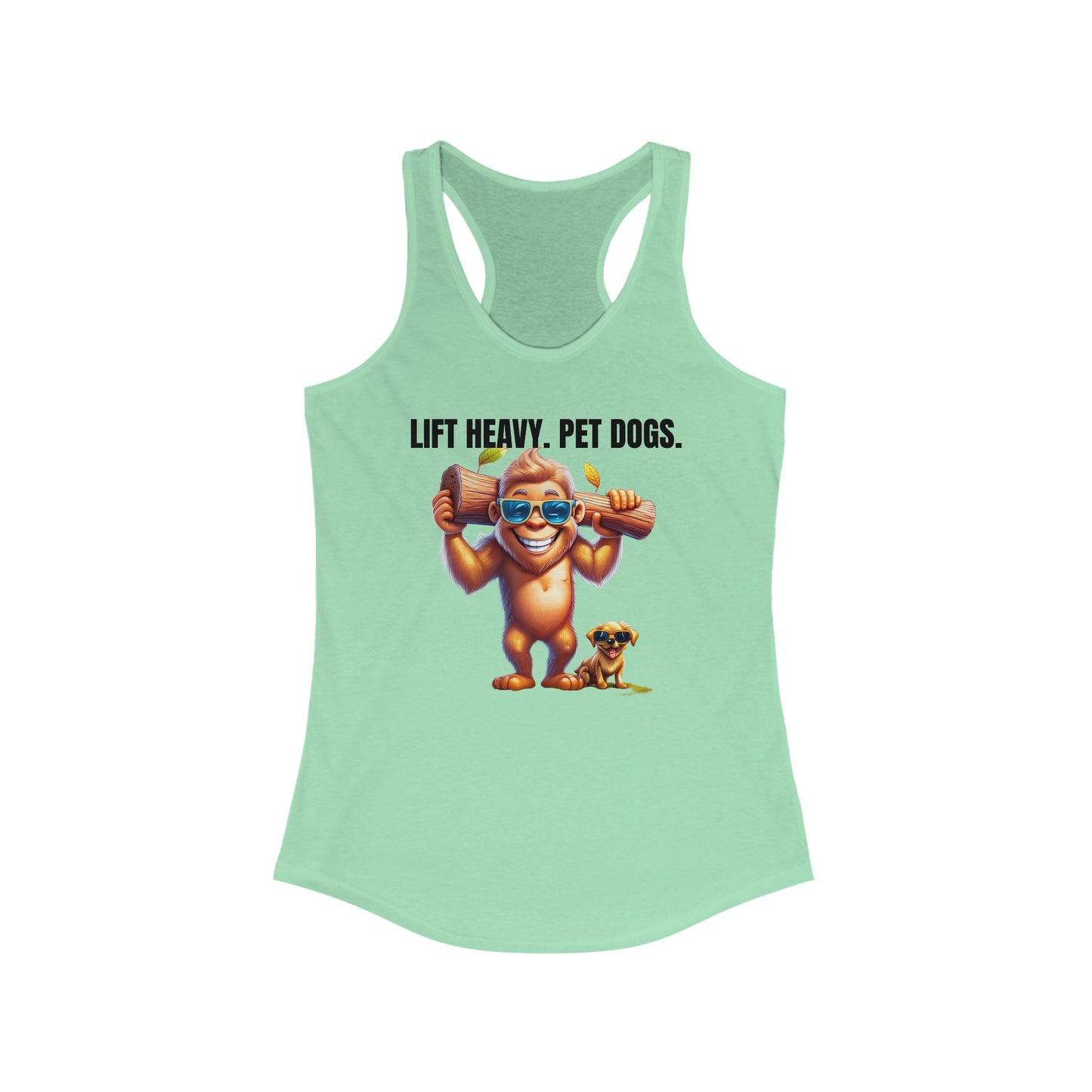 Lift heavy pet dogs 1 - Women's Ideal Racerback Tank