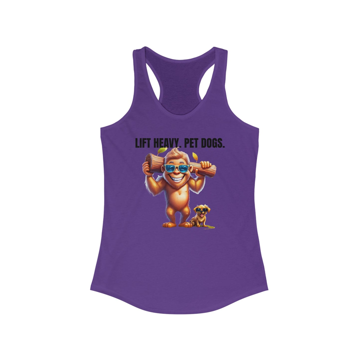 Lift heavy pet dogs 1 - Women's Ideal Racerback Tank