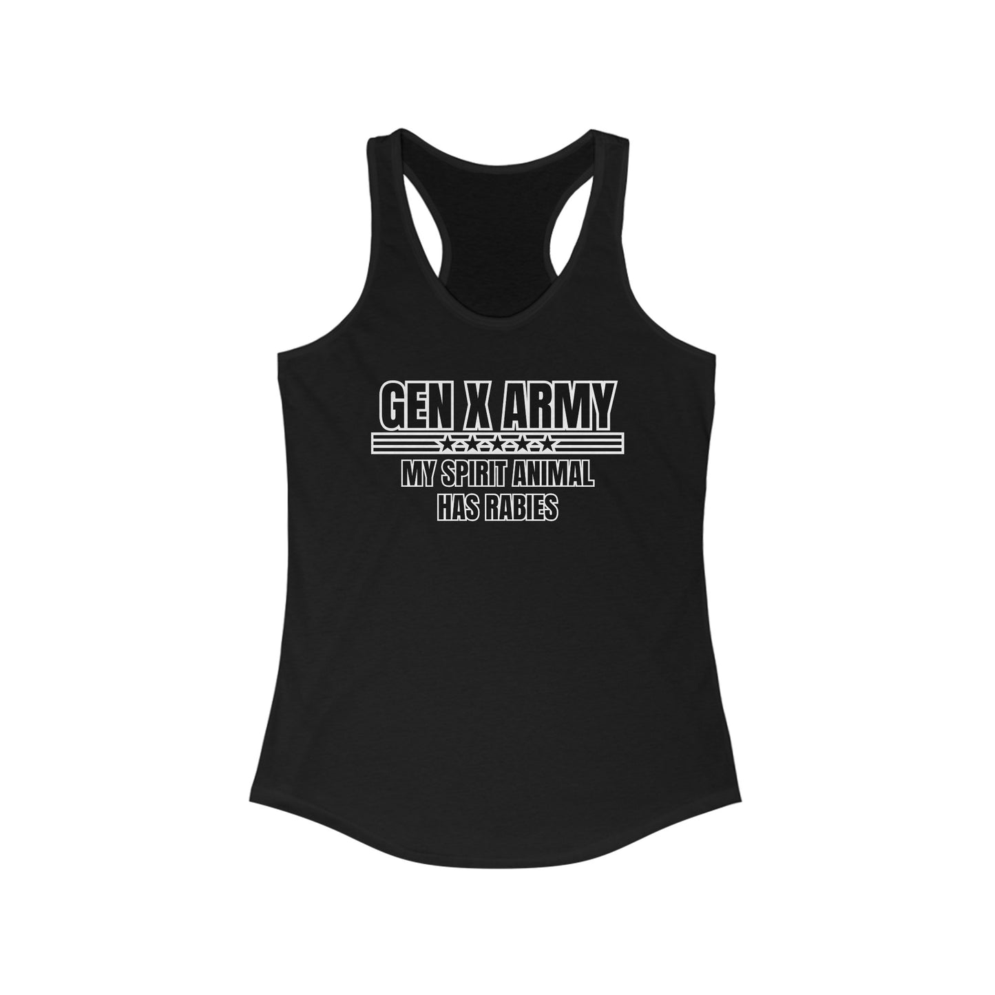 My spirit animal has rabies - Women's Ideal Racerback Tank