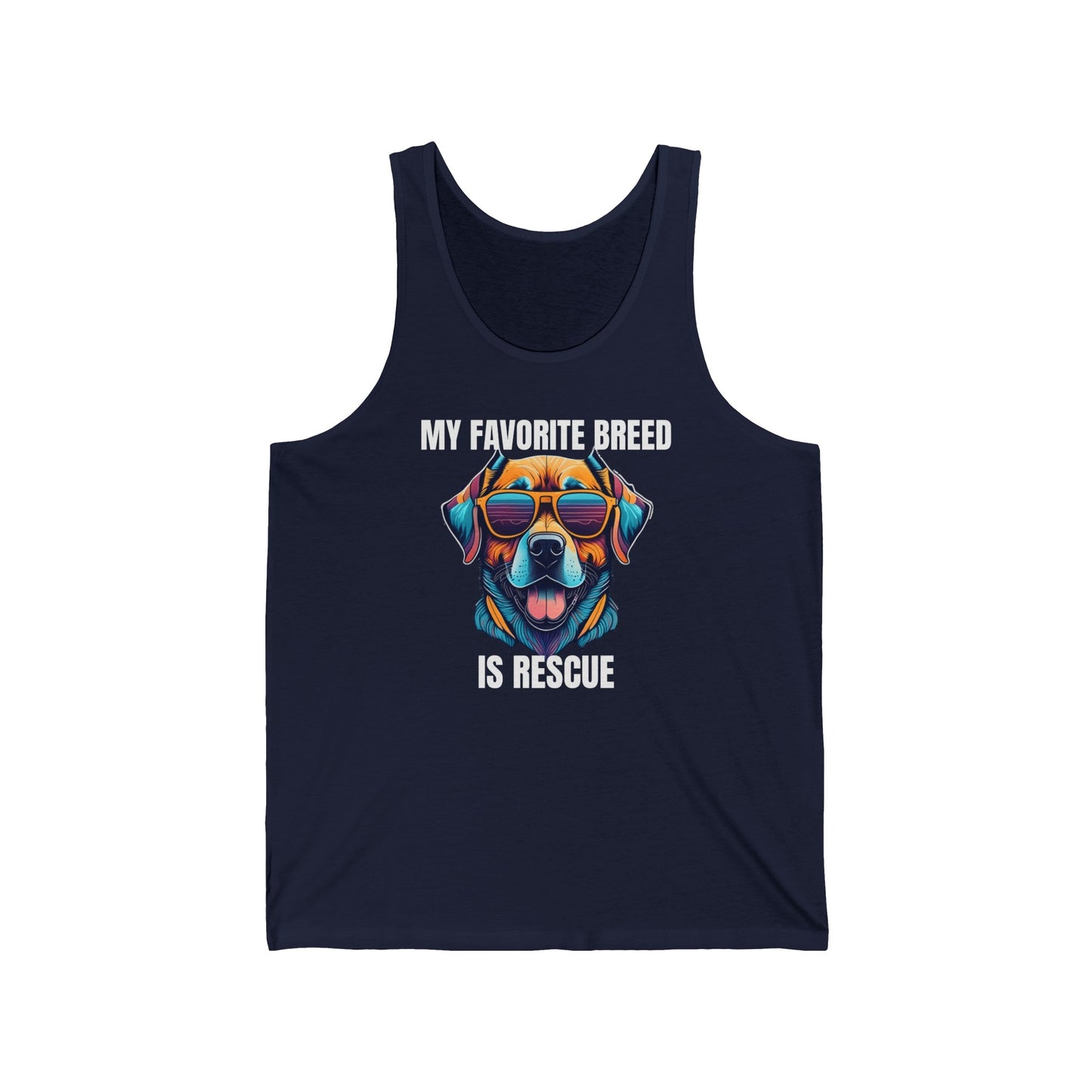 My favorite breed is rescue 4 - Unisex Jersey Tank