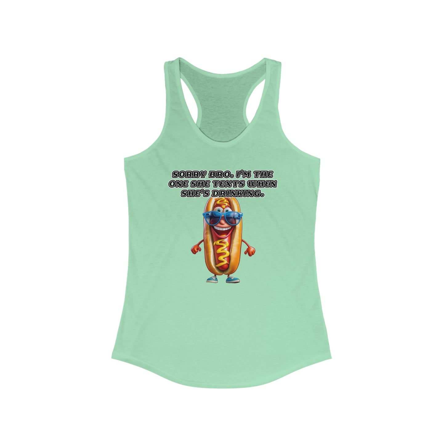 Texting weiner - Women's Ideal Racerback Tank