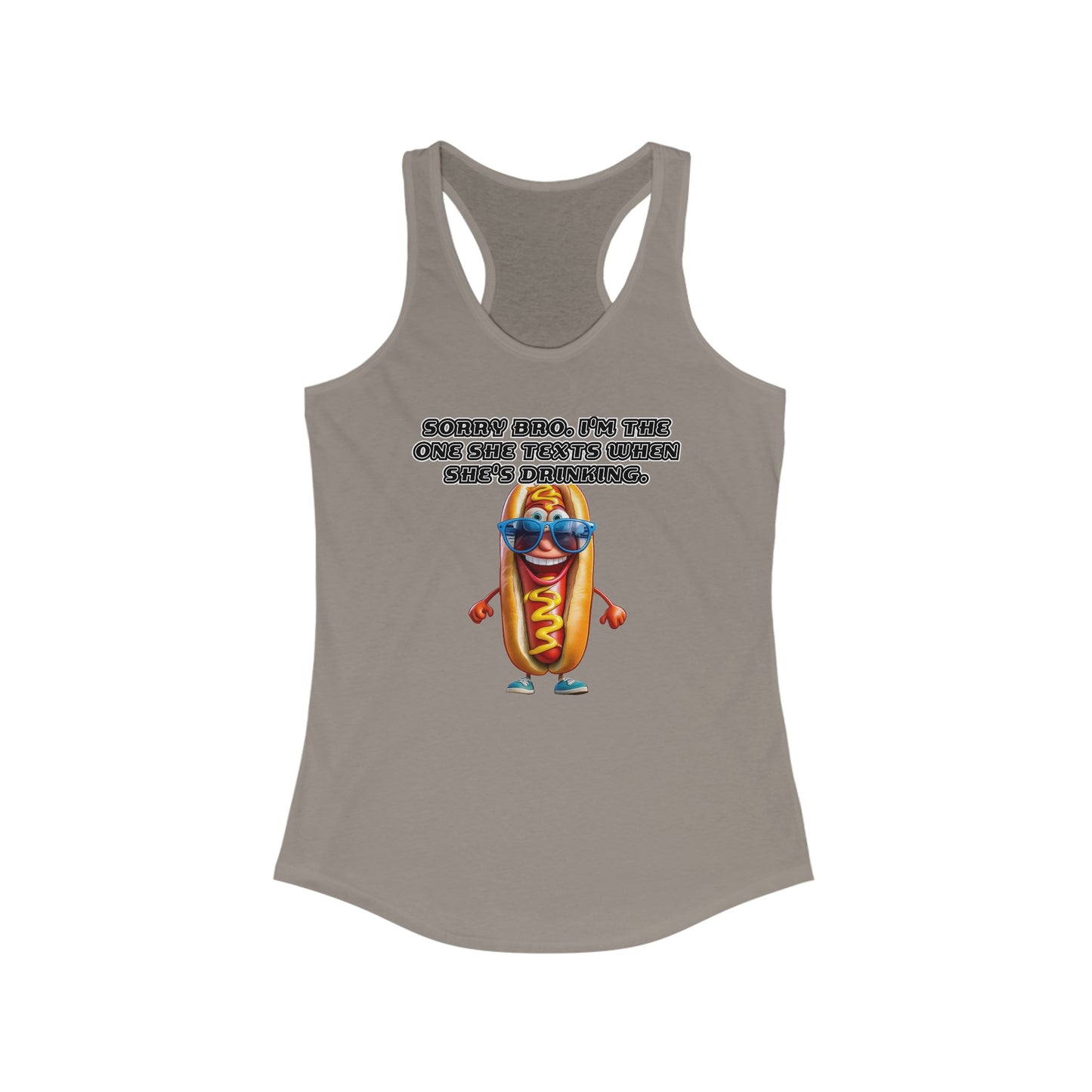 Texting weiner - Women's Ideal Racerback Tank