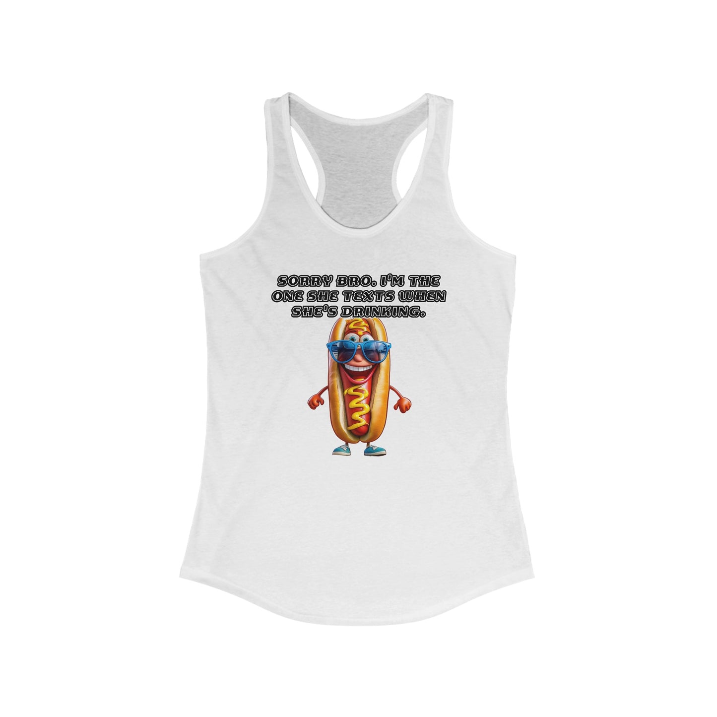 Texting weiner - Women's Ideal Racerback Tank