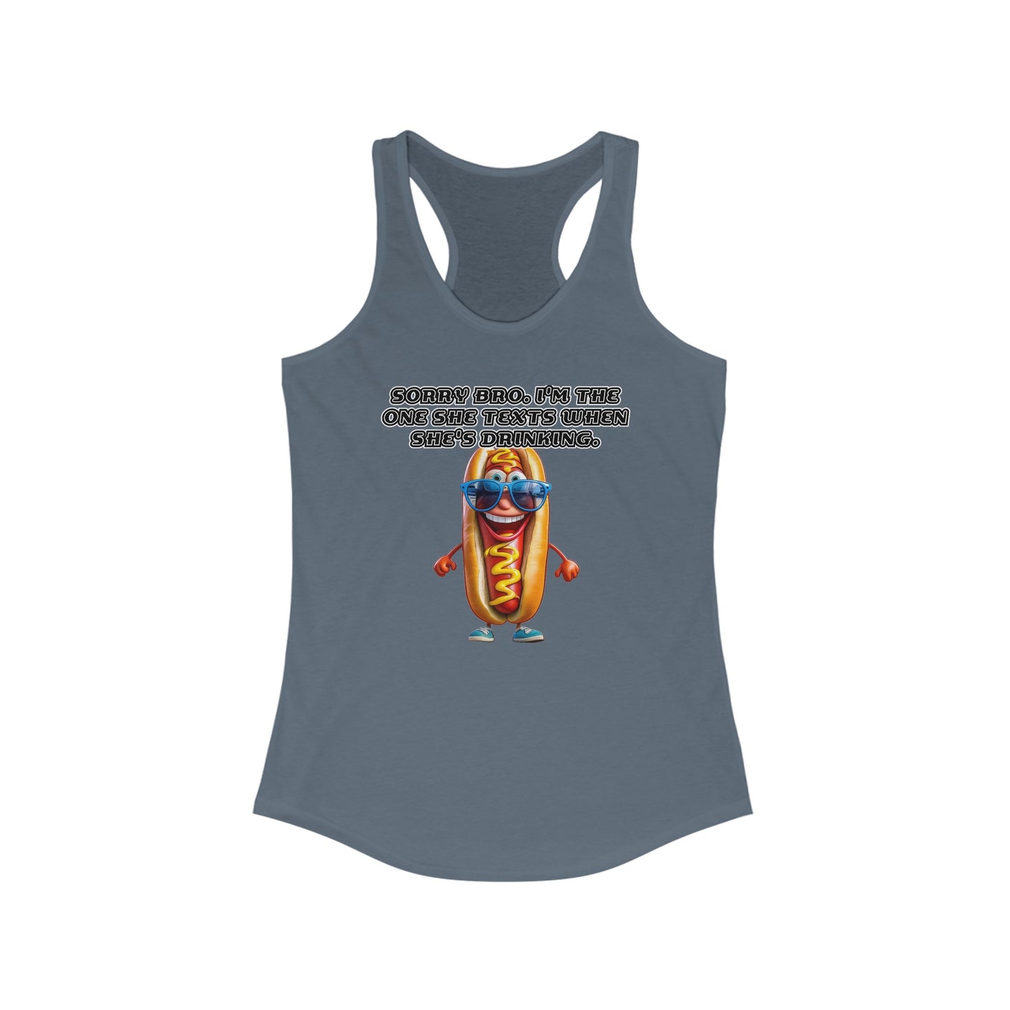 Texting weiner - Women's Ideal Racerback Tank