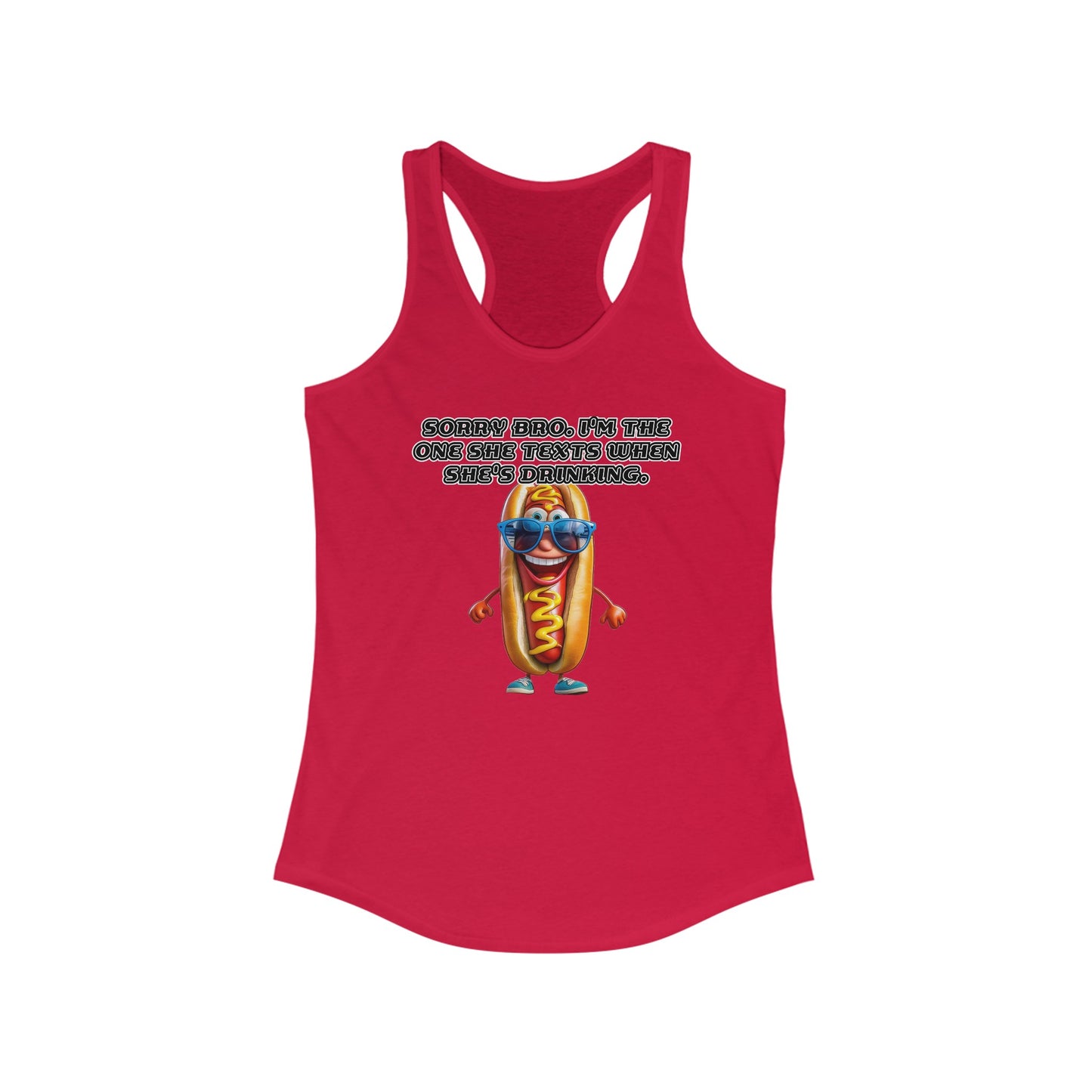 Texting weiner - Women's Ideal Racerback Tank