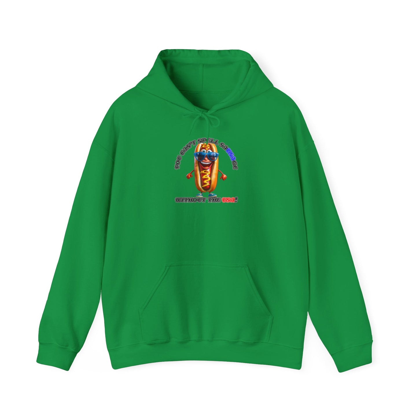 You can't spell sausage without the USA! - Unisex Heavy Blend™ Hooded Sweatshirt