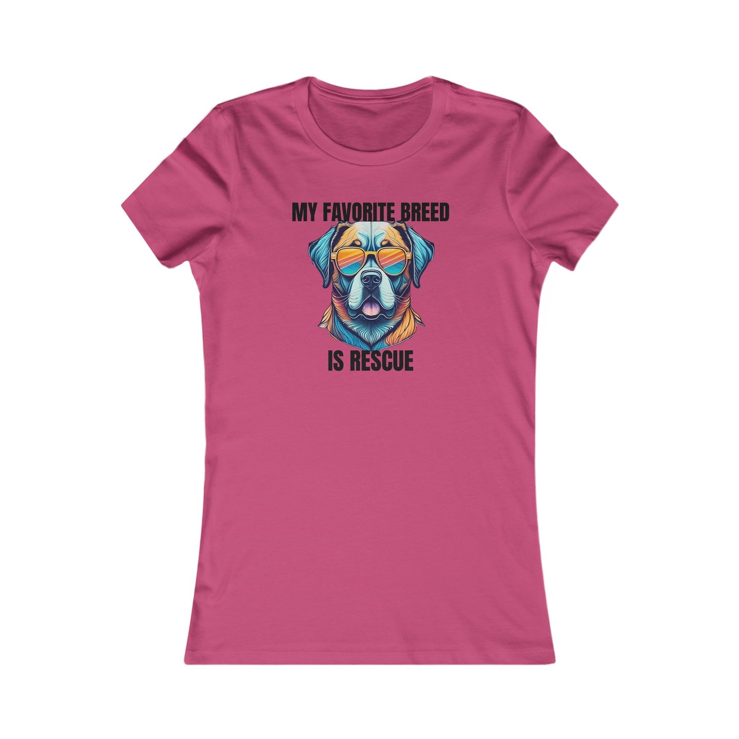 My favorite breed is rescue 5 - Women's Favorite Tee