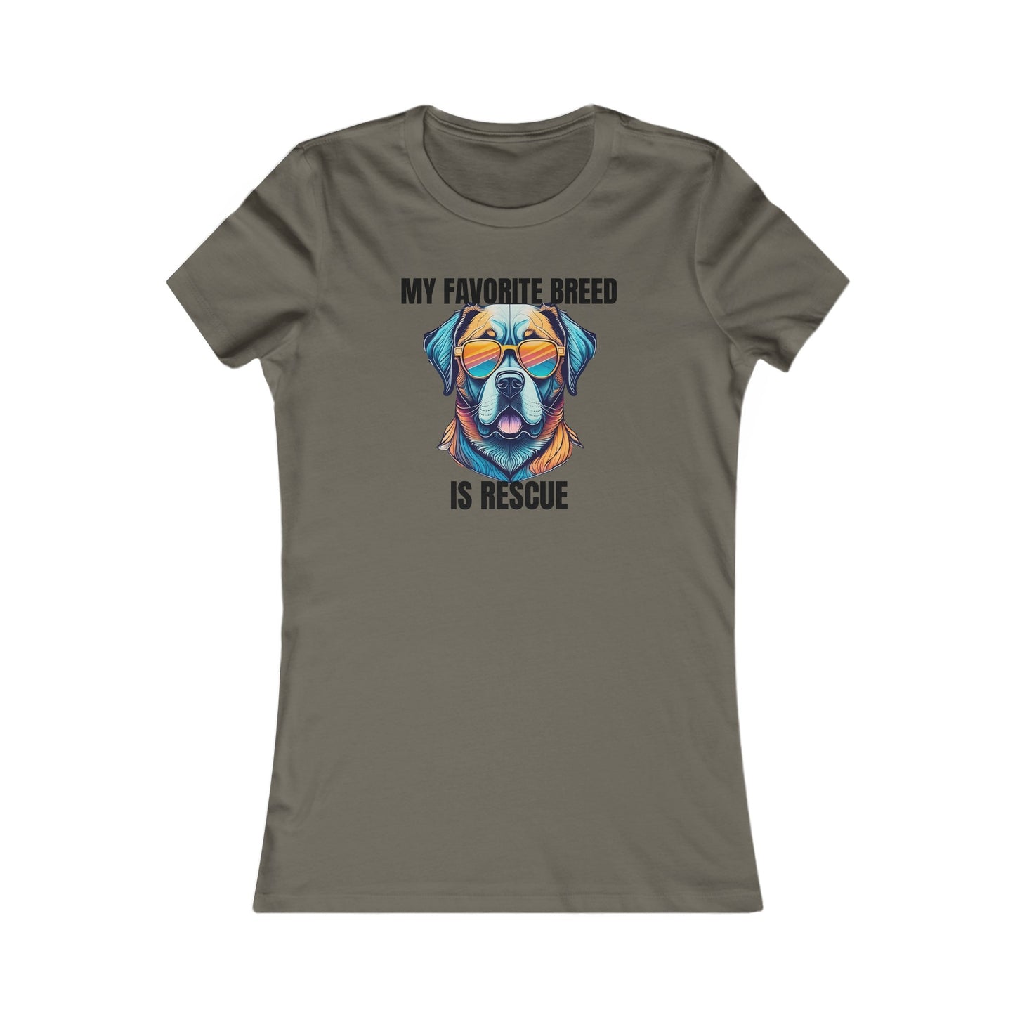 My favorite breed is rescue 5 - Women's Favorite Tee