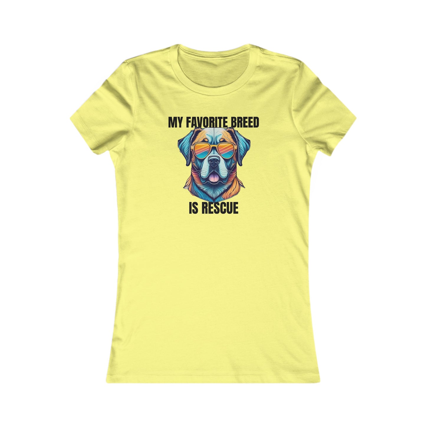 My favorite breed is rescue 5 - Women's Favorite Tee