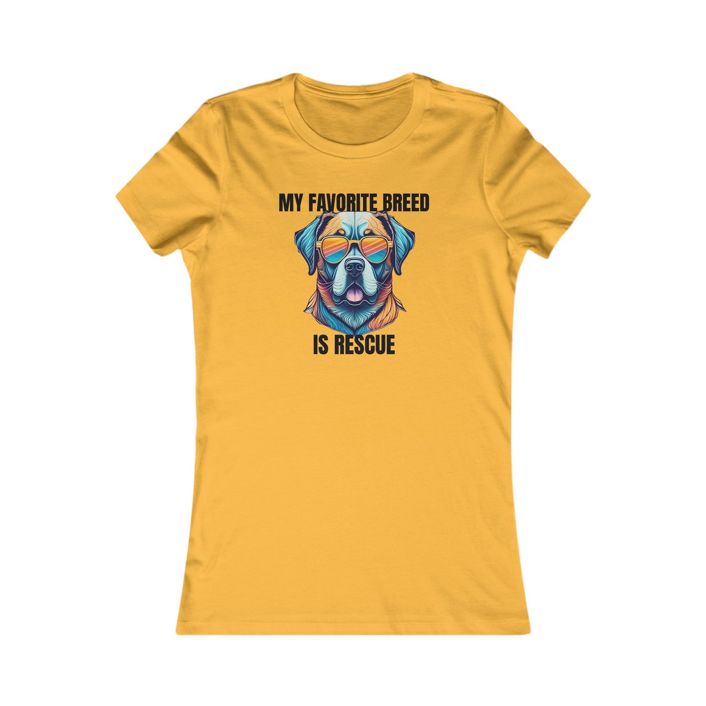 My favorite breed is rescue 5 - Women's Favorite Tee