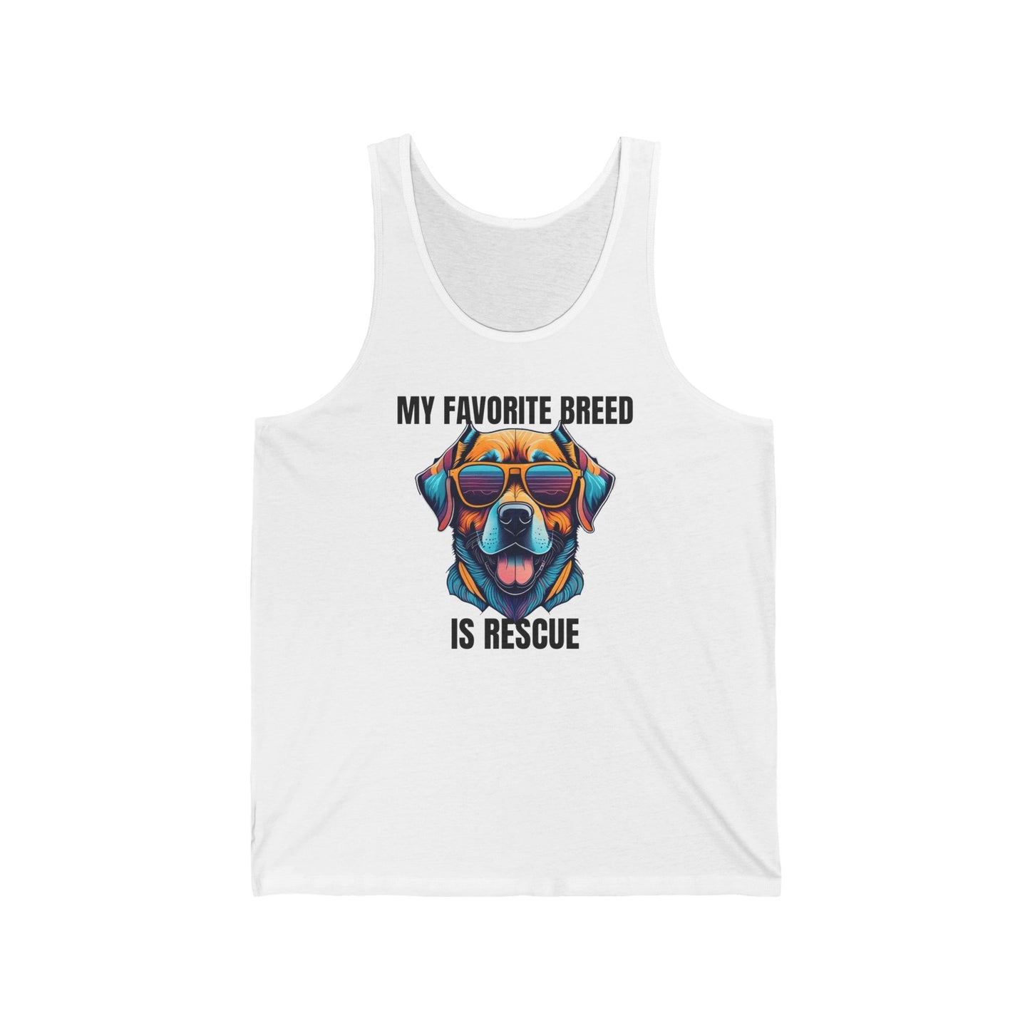 My favorite breed is rescue 4 - Unisex Jersey Tank