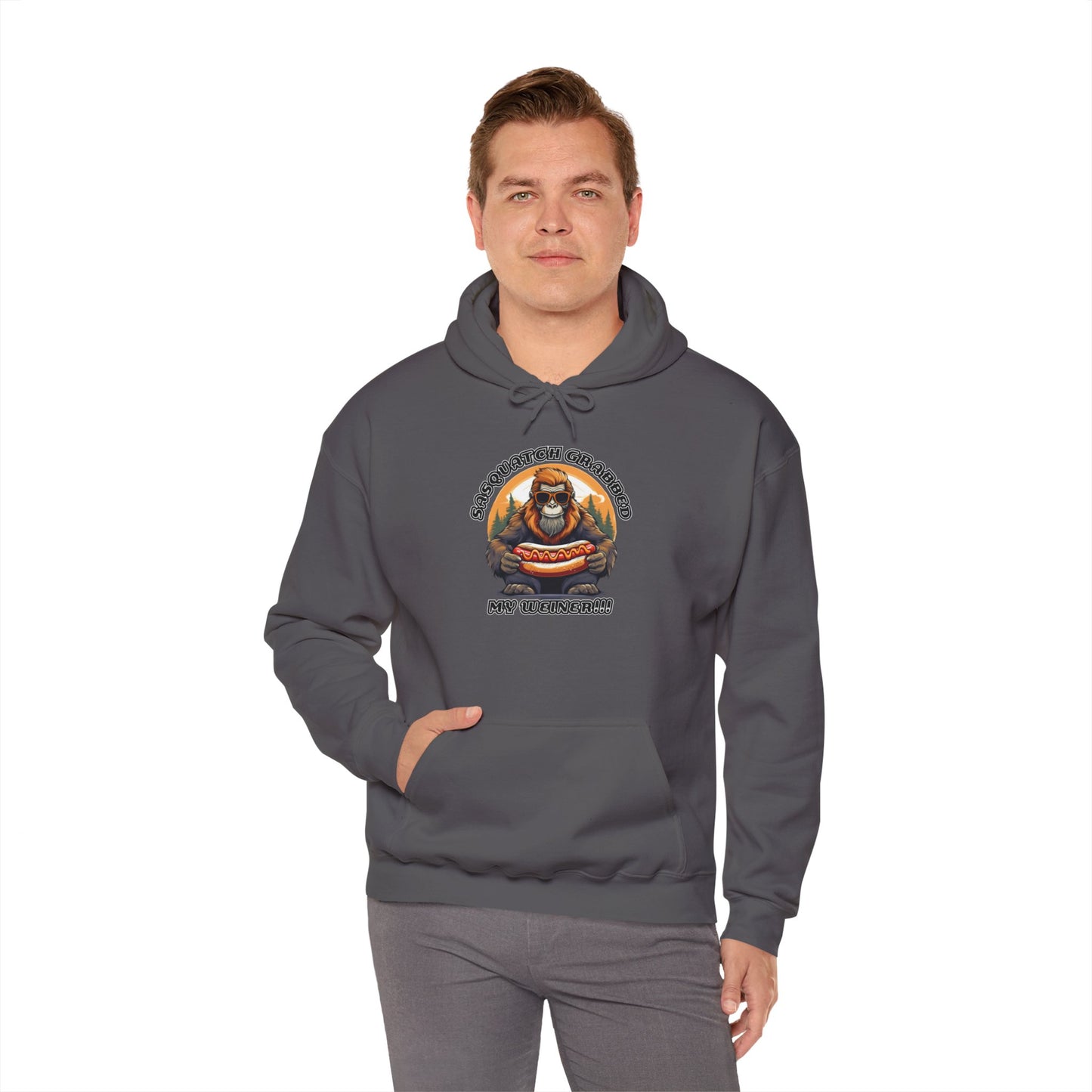 Sasquatch grabbed my weiner! - Unisex Heavy Blend™ Hooded Sweatshirt