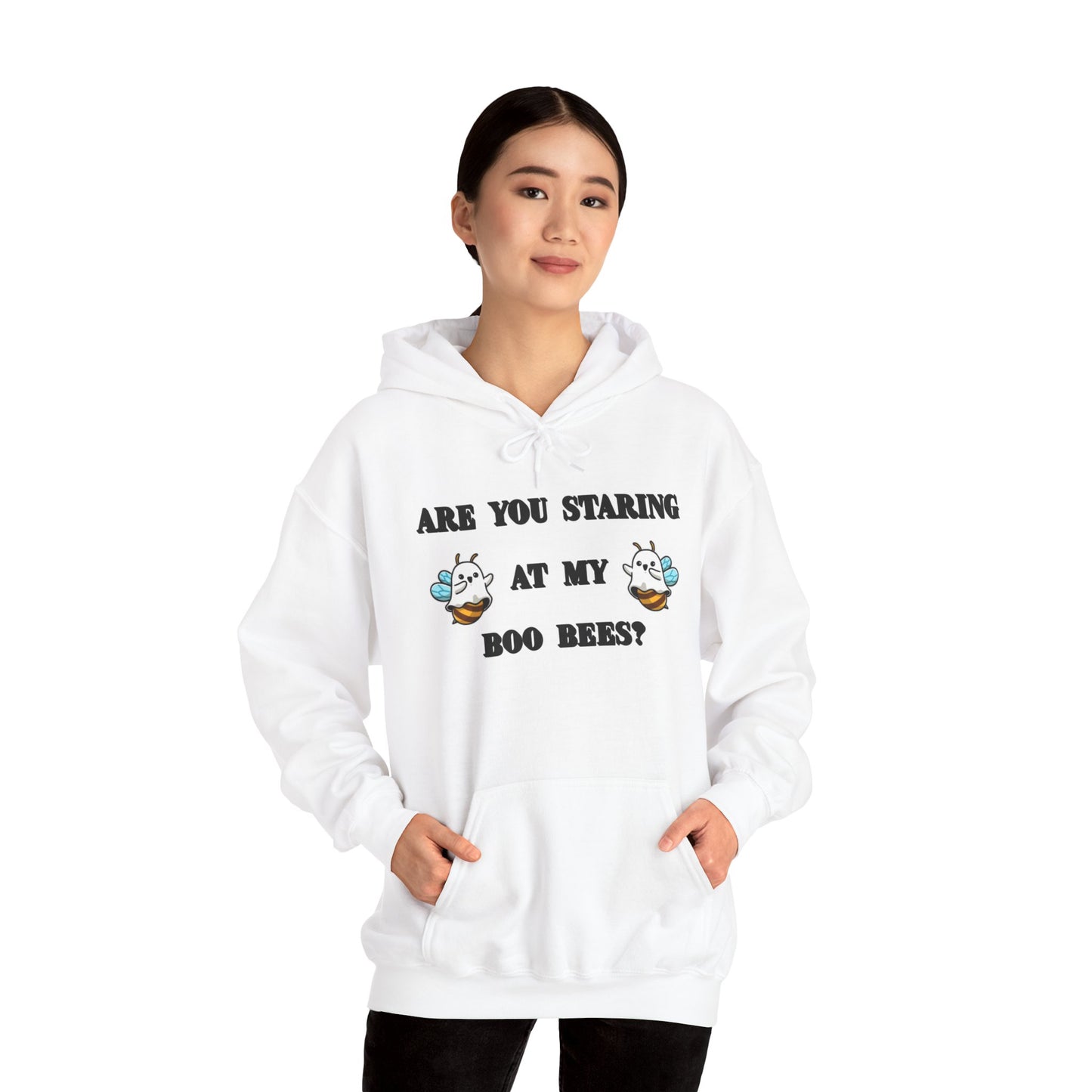 Are you staring at my boo bees? - Unisex Heavy Blend™ Hooded Sweatshirt