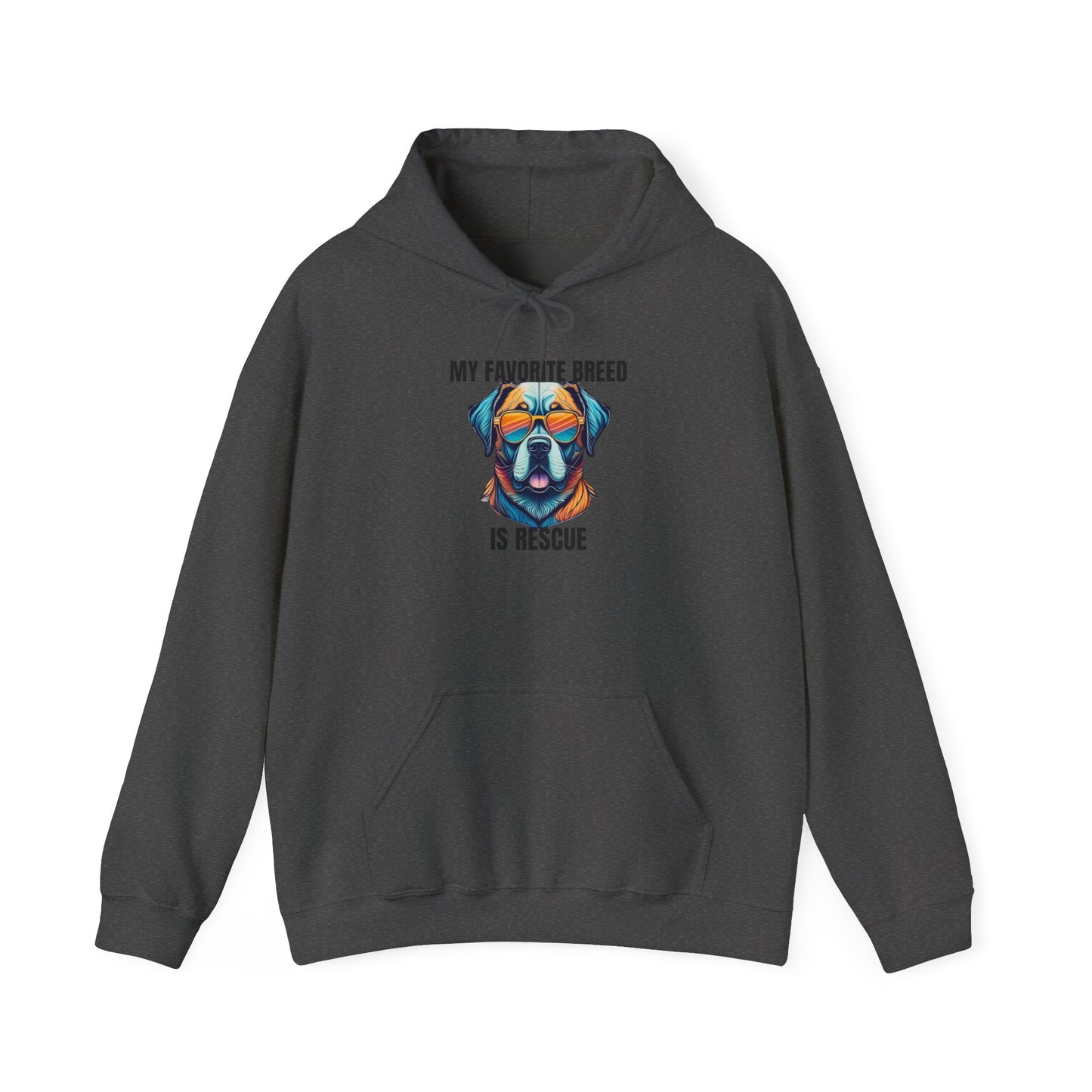 My favorite breed is rescue 5 - Unisex Heavy Blend™ Hooded Sweatshirt