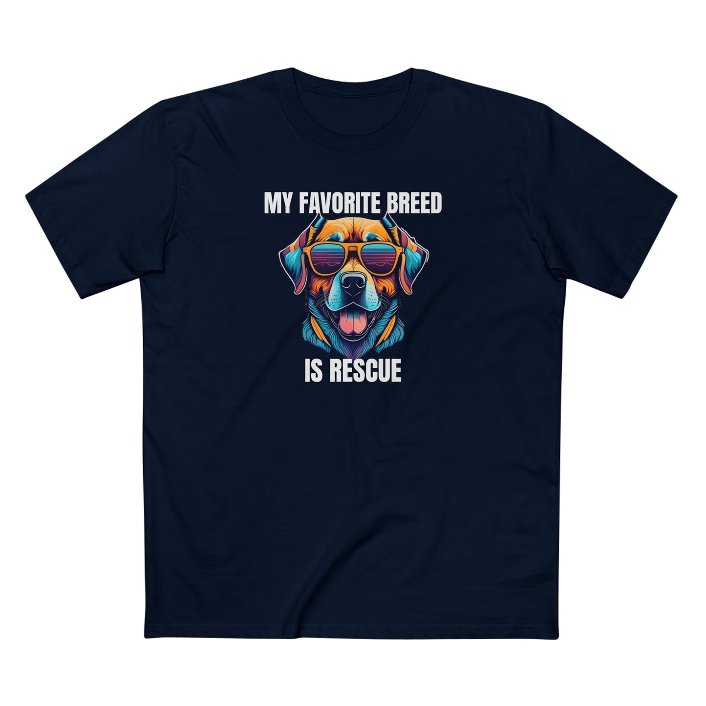 My favorite breed is rescue 4 - Men's Staple Tee