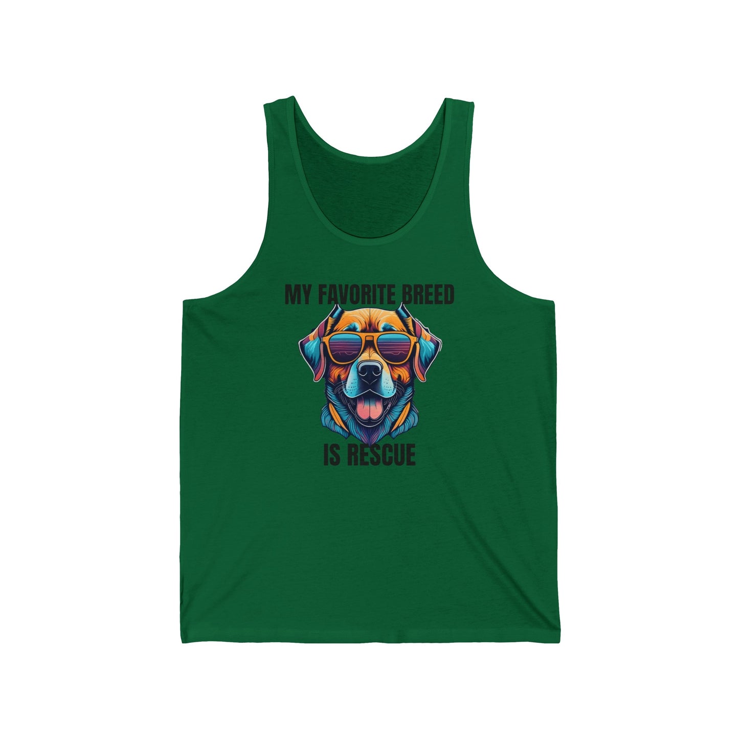 My favorite breed is rescue 4 - Unisex Jersey Tank