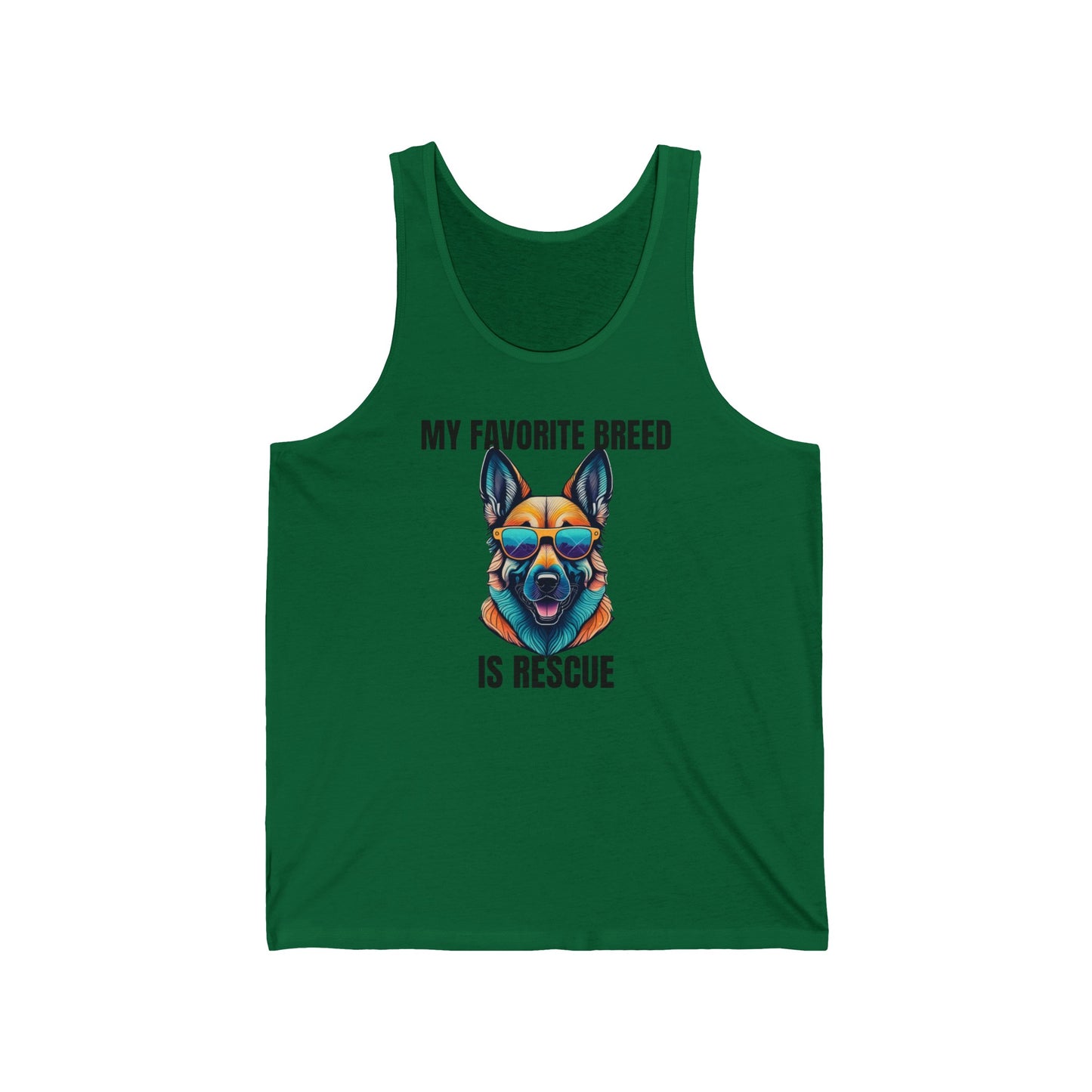 My favorite breed is rescue 6 - Unisex Jersey Tank