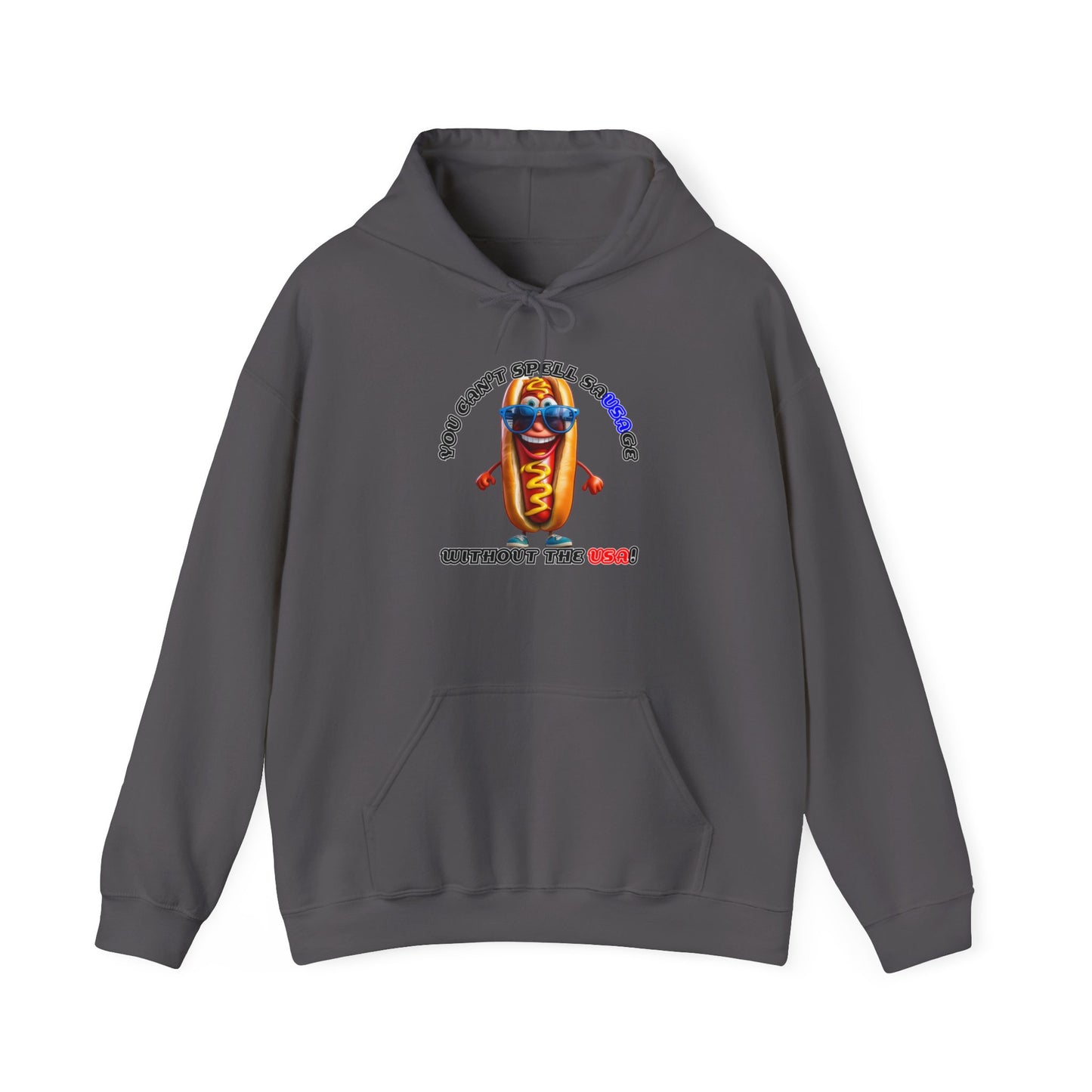 You can't spell sausage without the USA! - Unisex Heavy Blend™ Hooded Sweatshirt