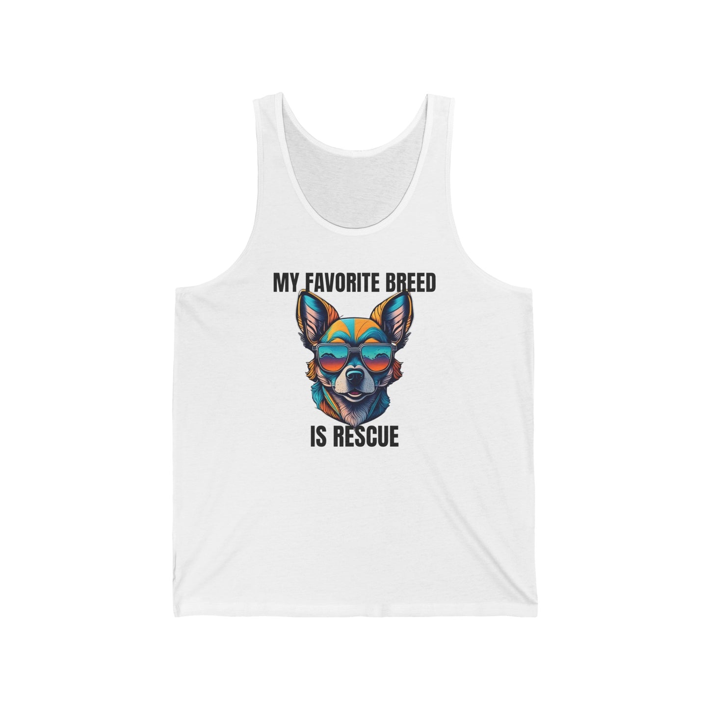 My favorite breed is rescue 2 - Unisex Jersey Tank