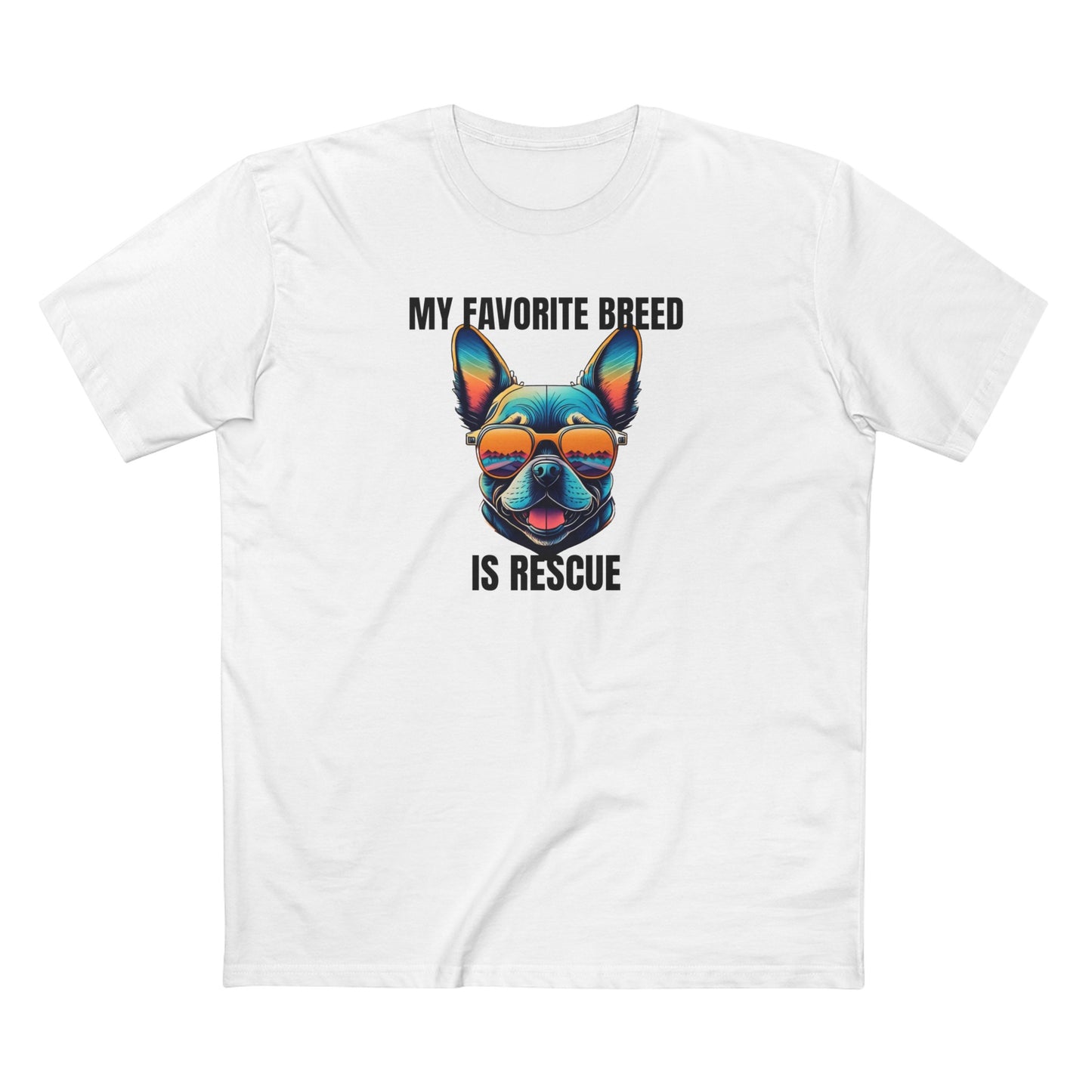 My favorite breed is rescue 3 - Men's Staple Tee