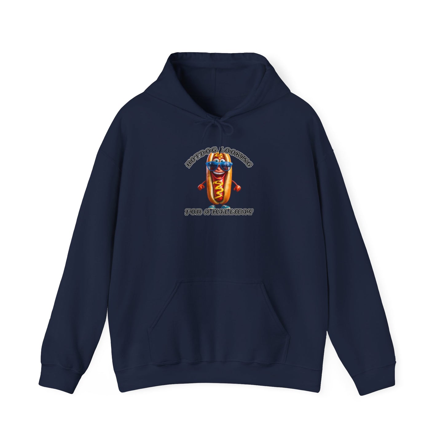 Hotdog looking for a hallway - Unisex Heavy Blend™ Hooded Sweatshirt