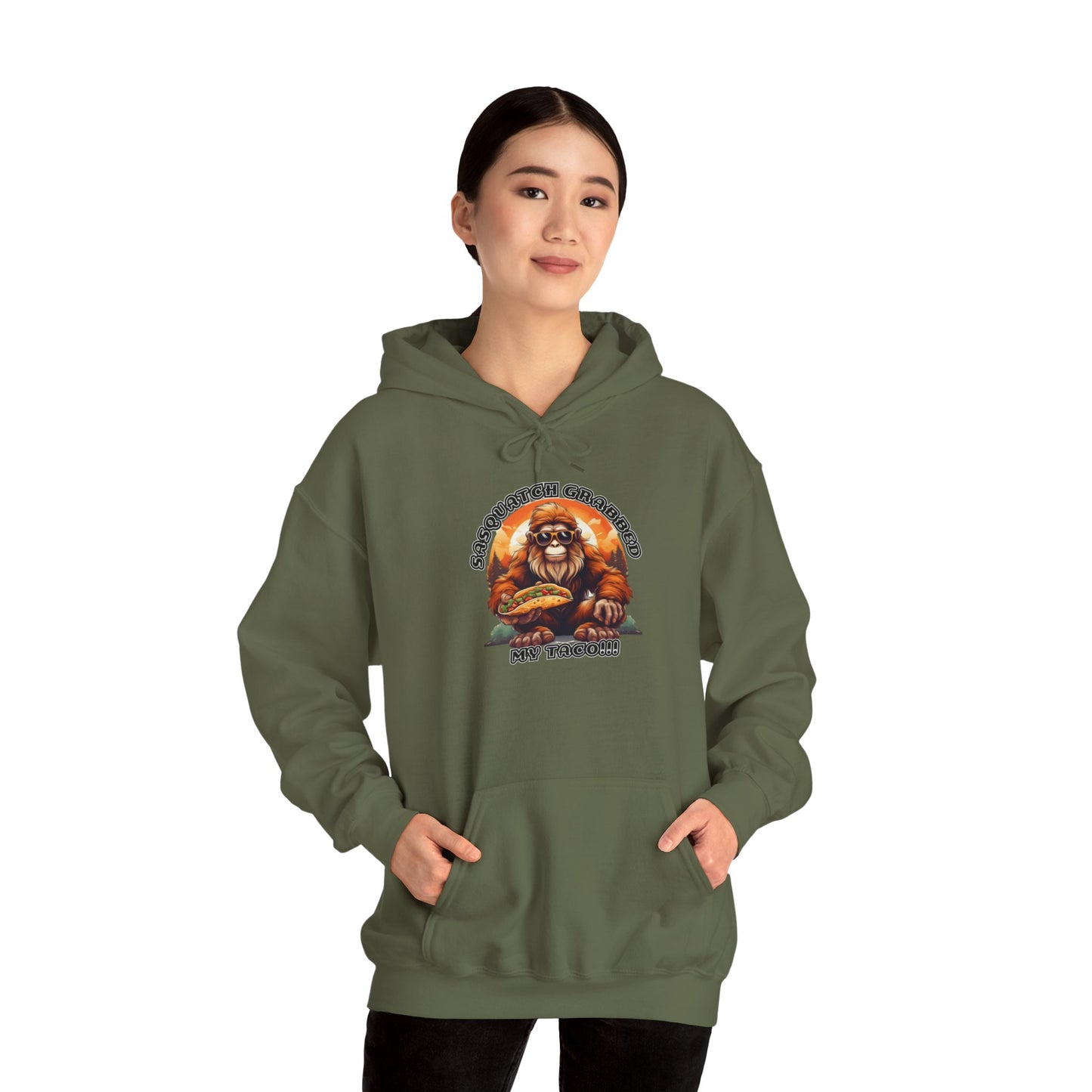 Sasquatch grabbed my taco! - Unisex Heavy Blend™ Hooded Sweatshirt