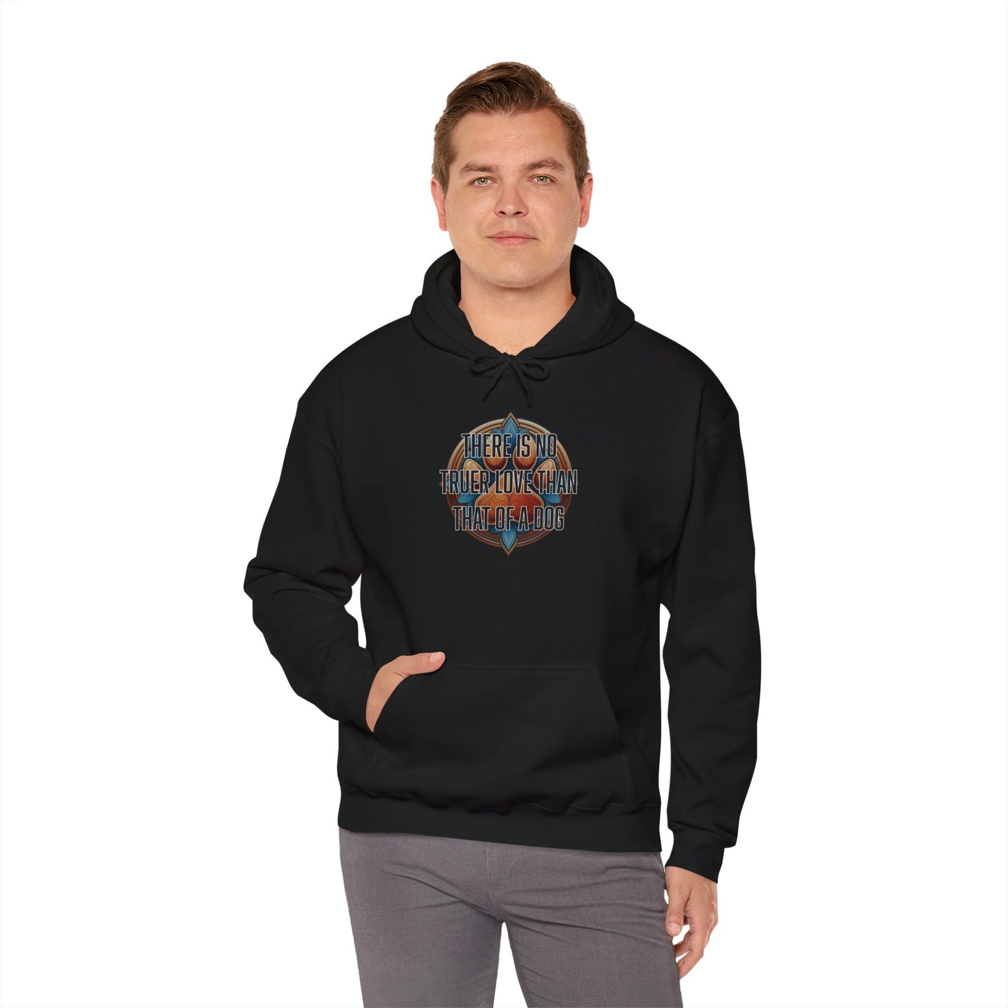 There is no truer love than that of a dog - Unisex Heavy Blend™ Hooded Sweatshirt