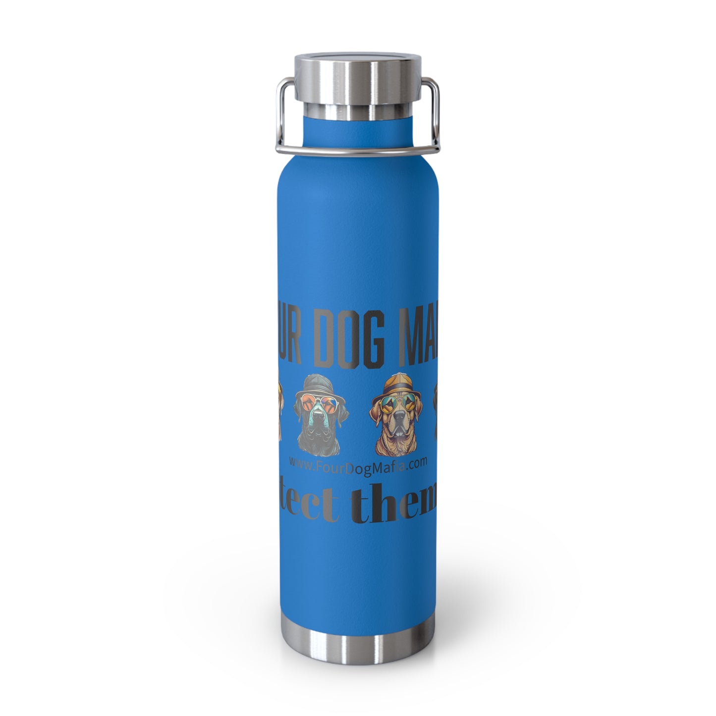 Protect them all with logo - Copper Vacuum Insulated Bottle, 22oz