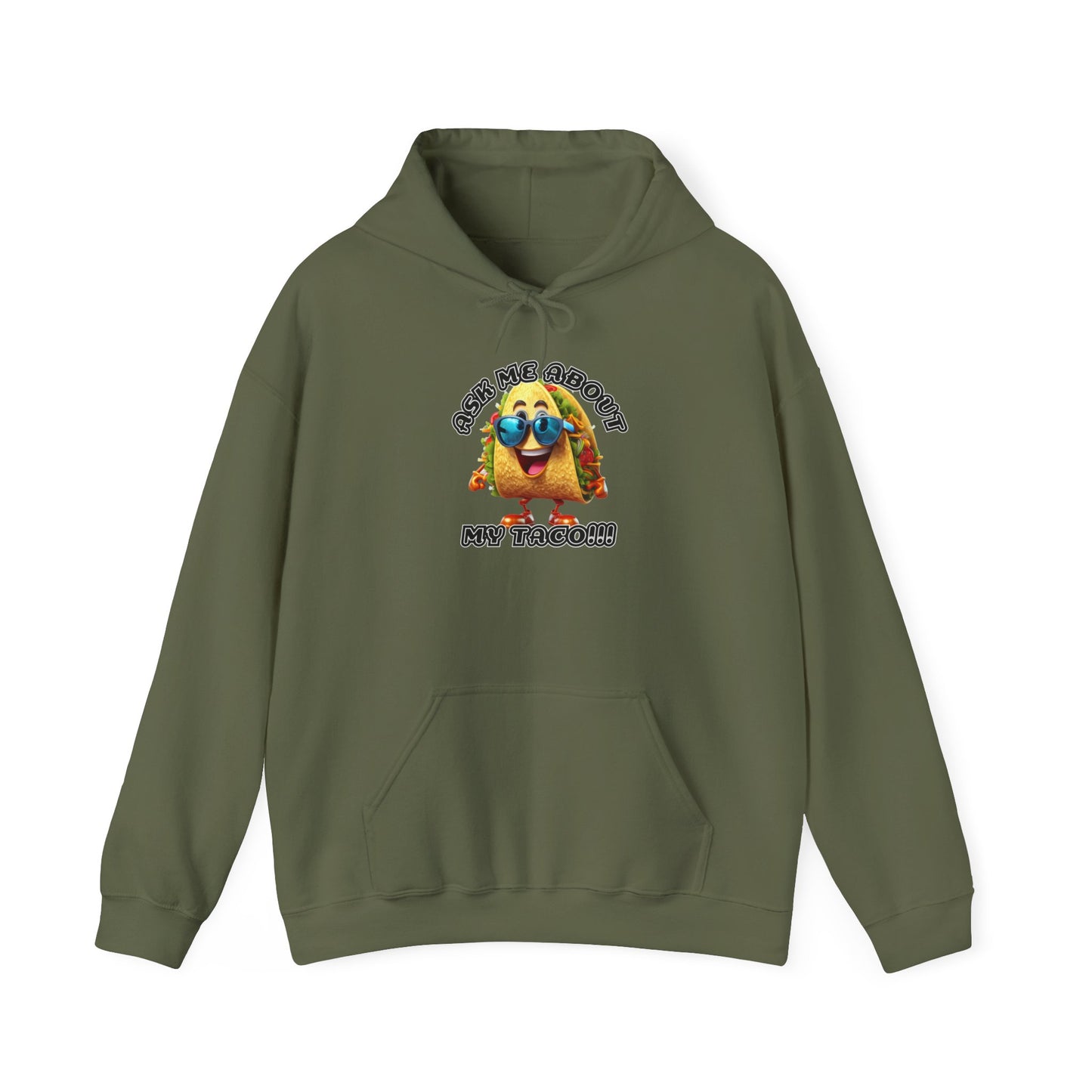 Ask me about my taco! - Unisex Heavy Blend™ Hooded Sweatshirt