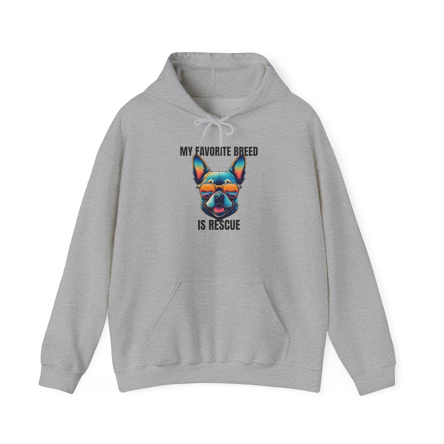 My favorite breed is rescue 3 - Unisex Heavy Blend™ Hooded Sweatshirt