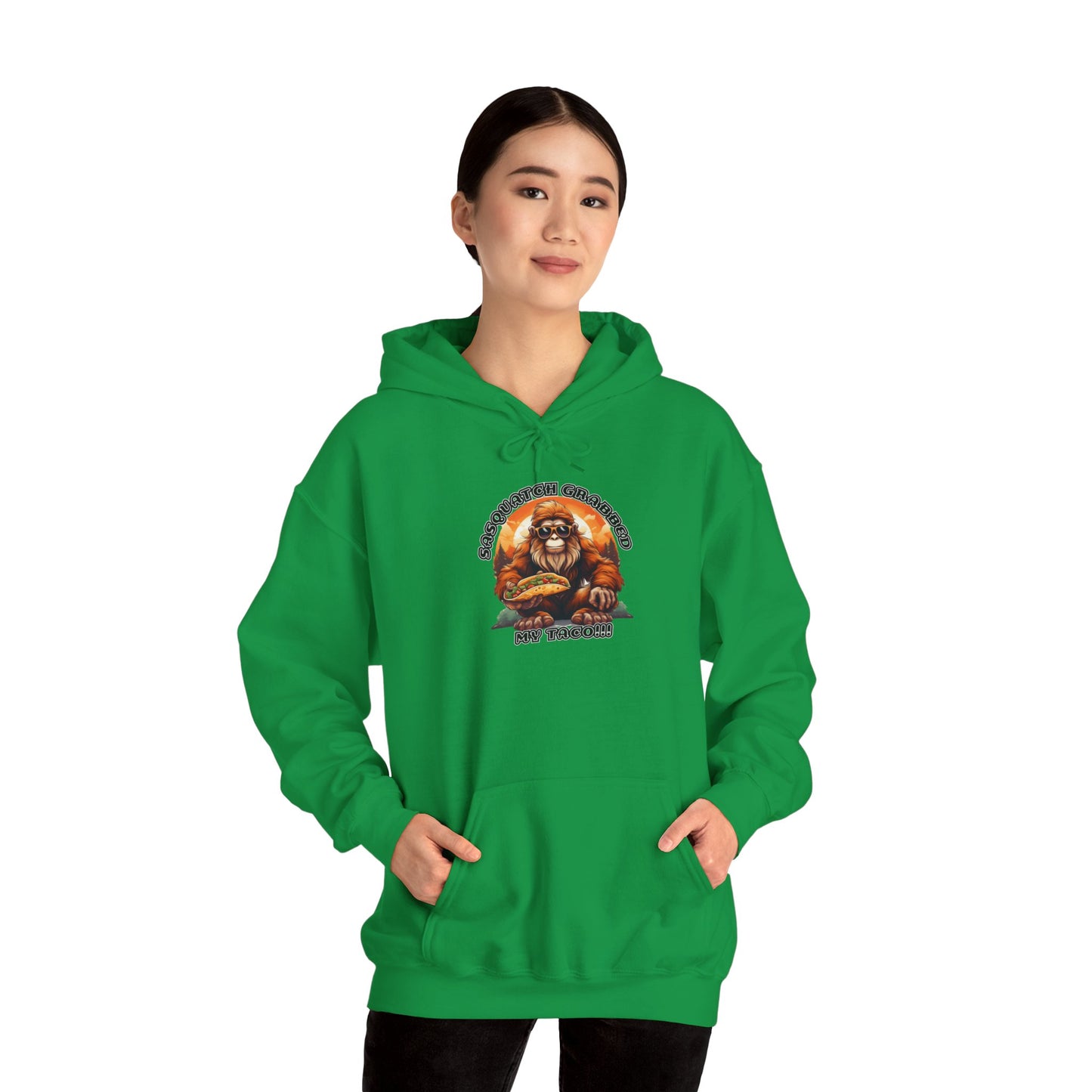 Sasquatch grabbed my taco! - Unisex Heavy Blend™ Hooded Sweatshirt