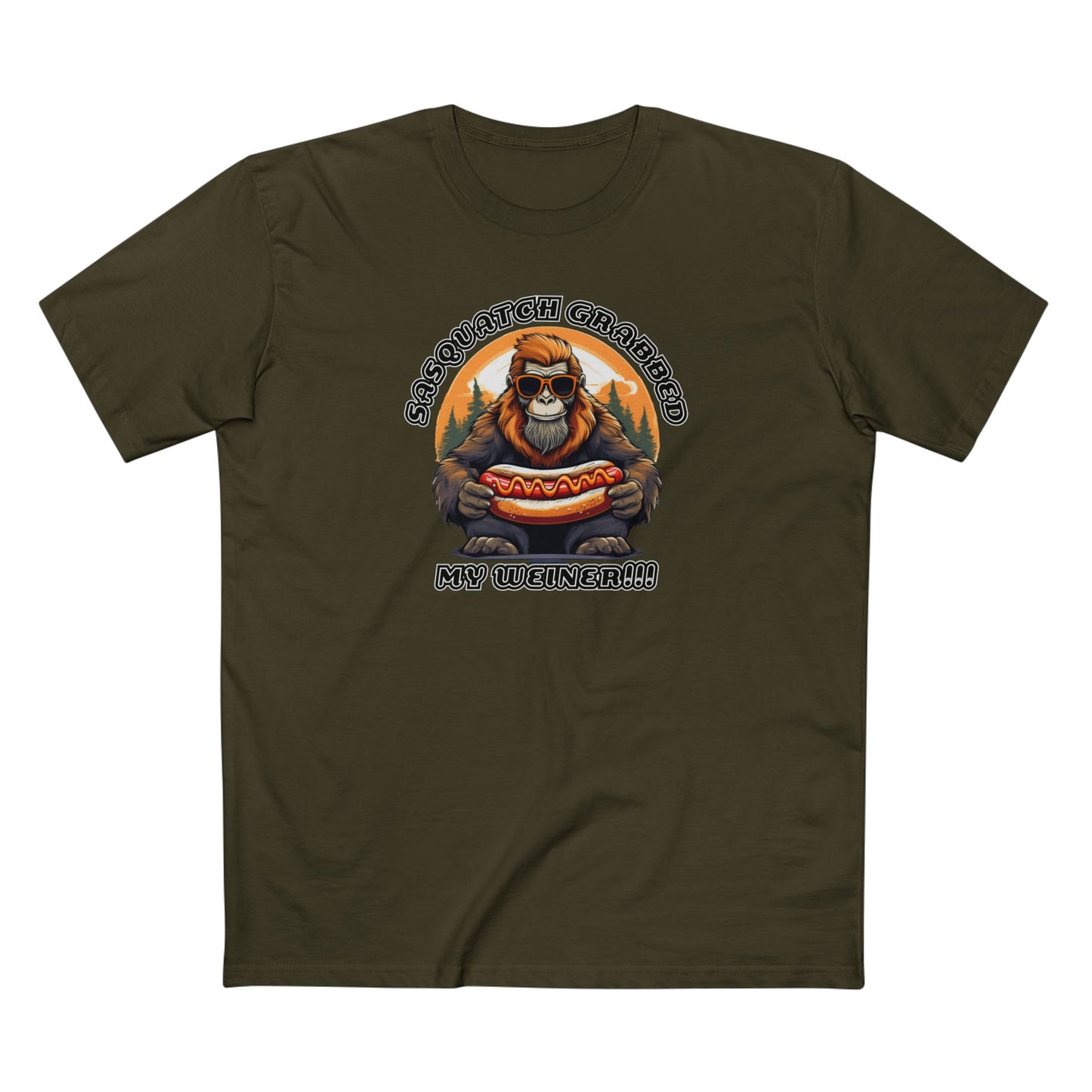 Sasquatch grabbed my weiner! - Men's Staple Tee