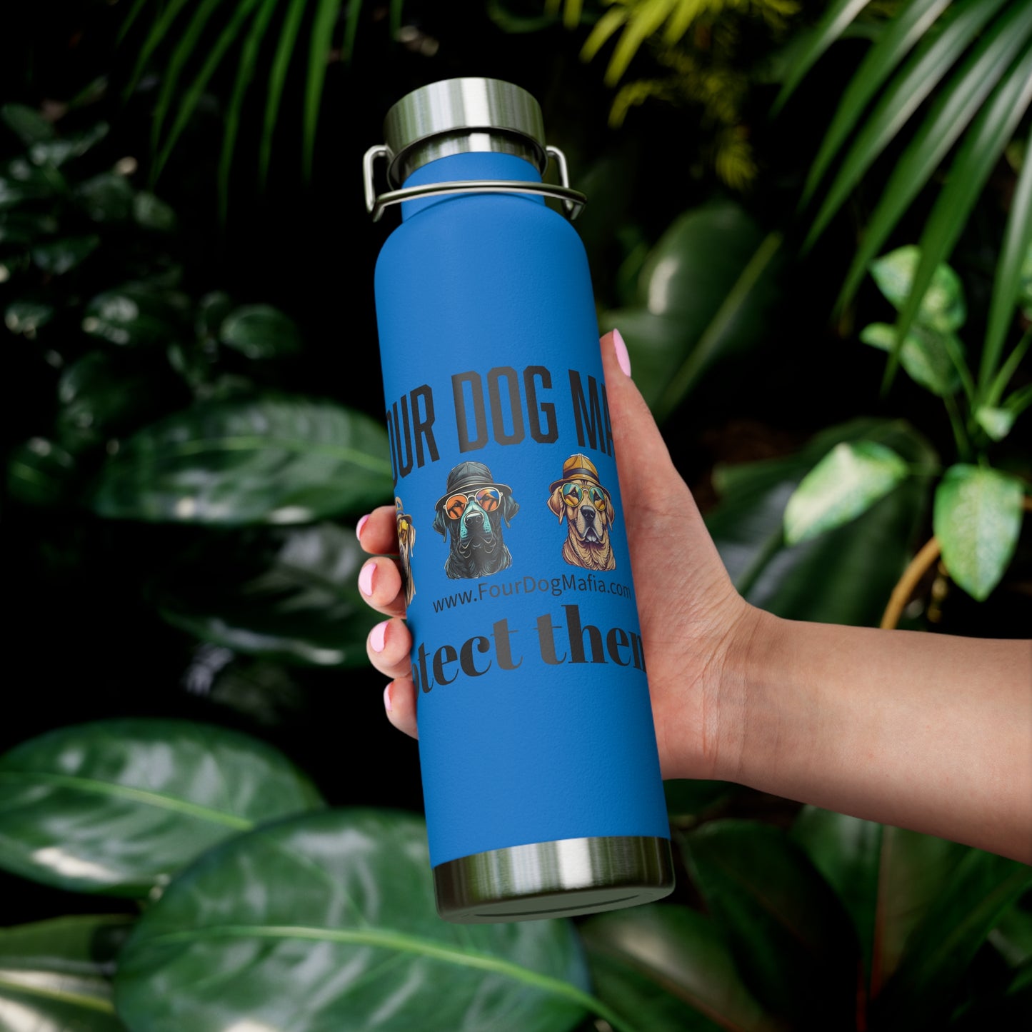 Protect them all with logo - Copper Vacuum Insulated Bottle, 22oz