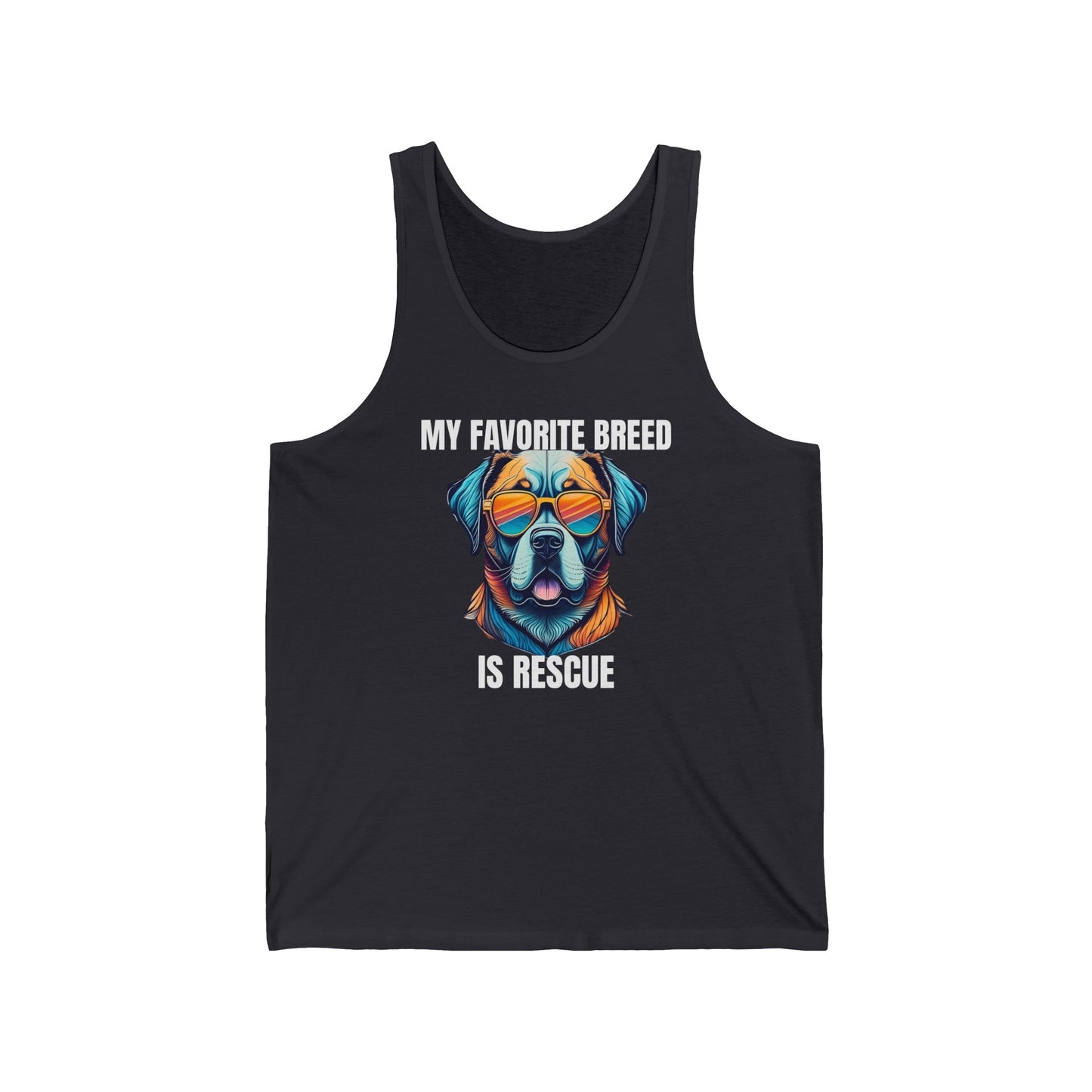 My favorite breed is rescue 5 - Unisex Jersey Tank