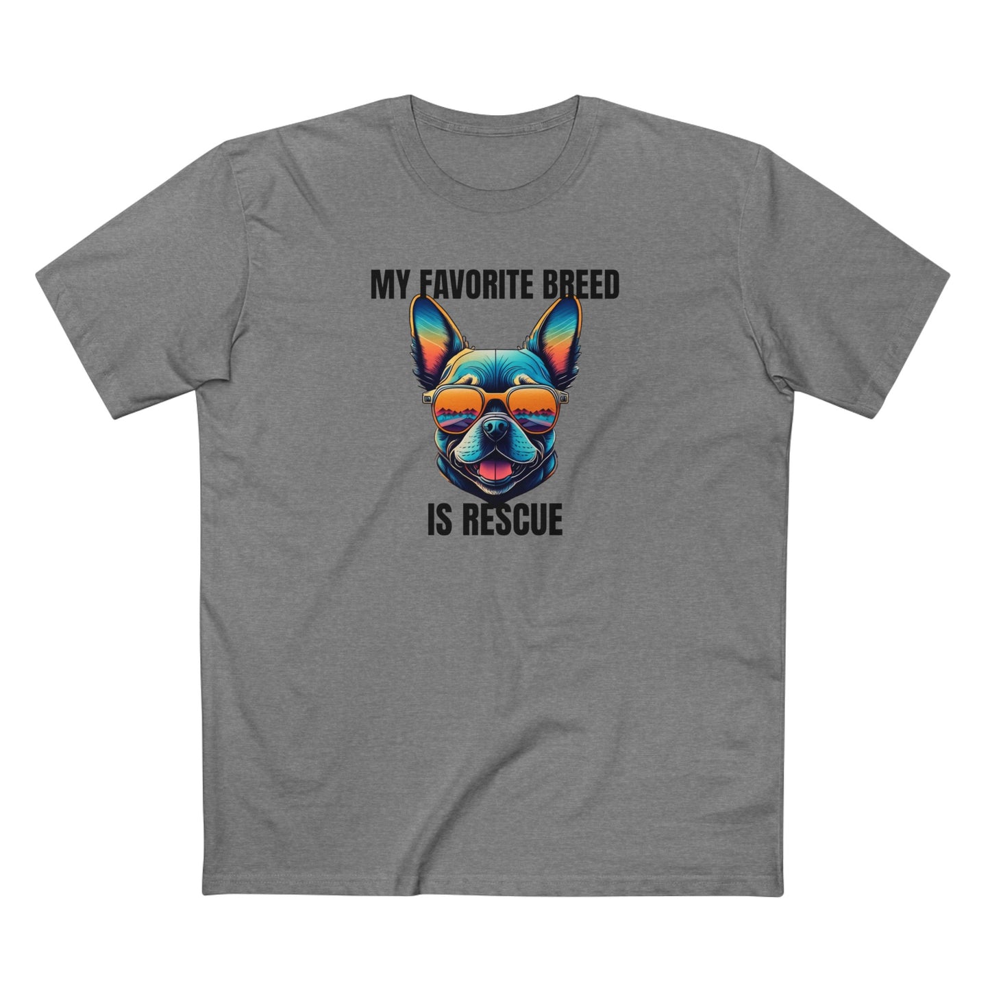 My favorite breed is rescue 3 - Men's Staple Tee