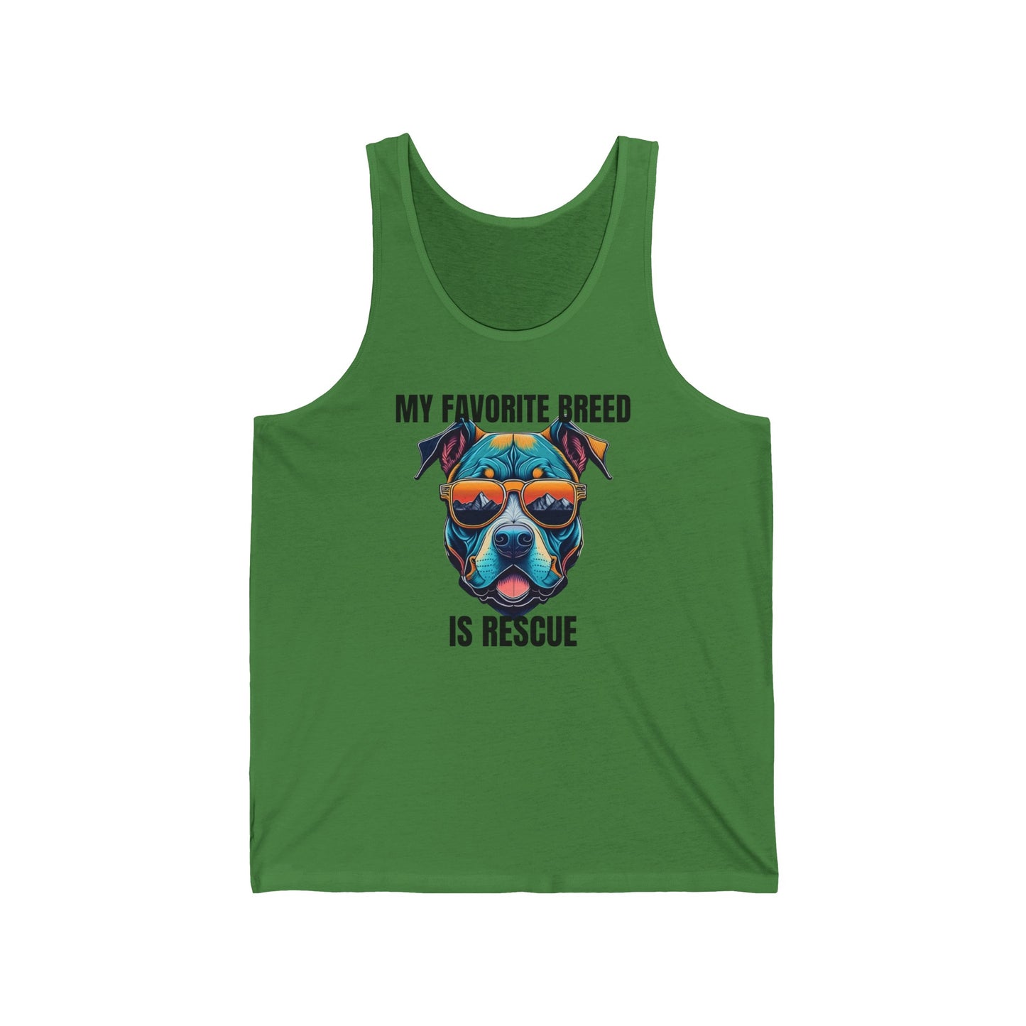 My favorite breed is rescue 1 - Unisex Jersey Tank