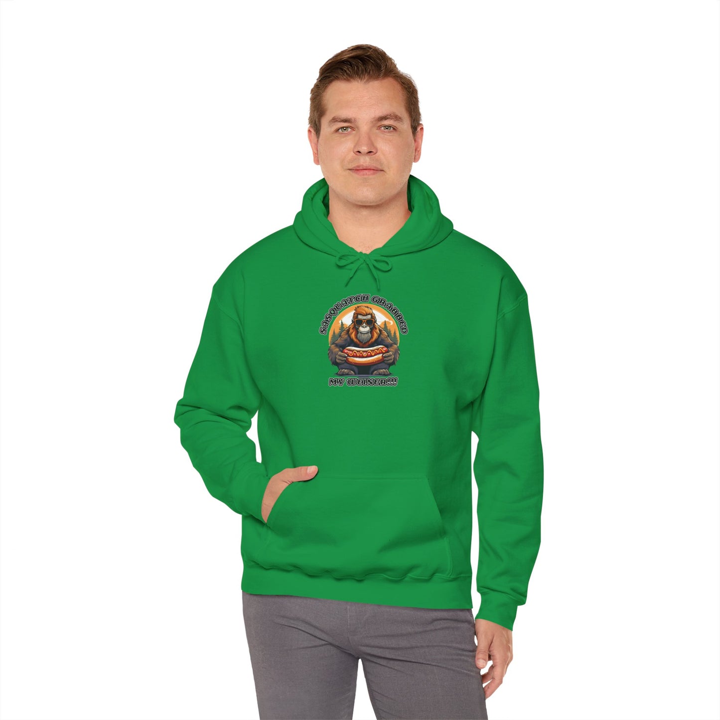 Sasquatch grabbed my weiner! - Unisex Heavy Blend™ Hooded Sweatshirt