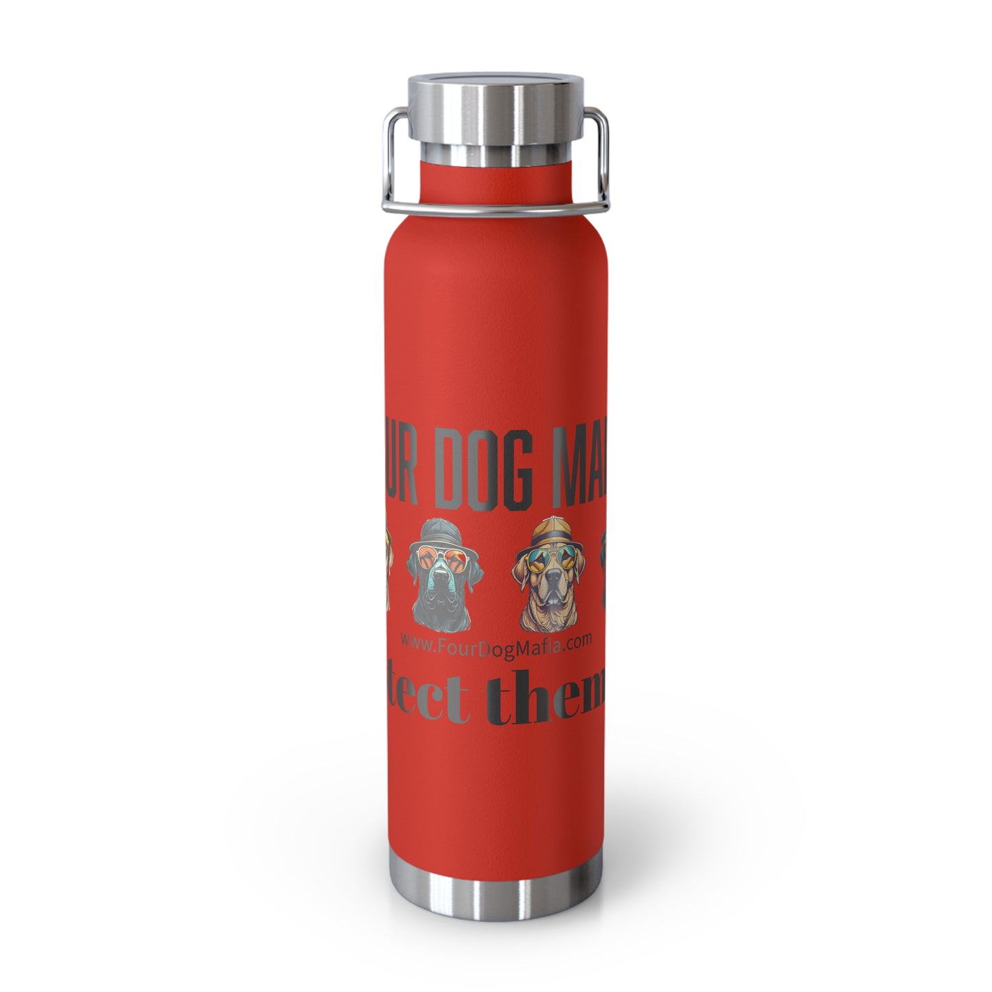 Protect them all with logo - Copper Vacuum Insulated Bottle, 22oz